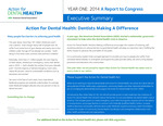 Action for Dental Health Year One Report to Congress Executive Summary