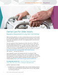 Dental Care for Older Adults: Regulatory Requirements in Long Term Care Settings