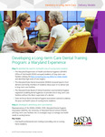 Developing a Long-term Care Dental Training Program: a Maryland Experience