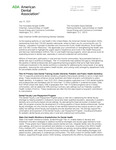 July 15, 2025 — ADA letter to House Subcommittee on Health, Energy and Commerce Committee on "Legislative Proposals to Maintain and Improve Public Health Workforce, Rural Health, and Over-the-Counter Medicines." by American Dental Association