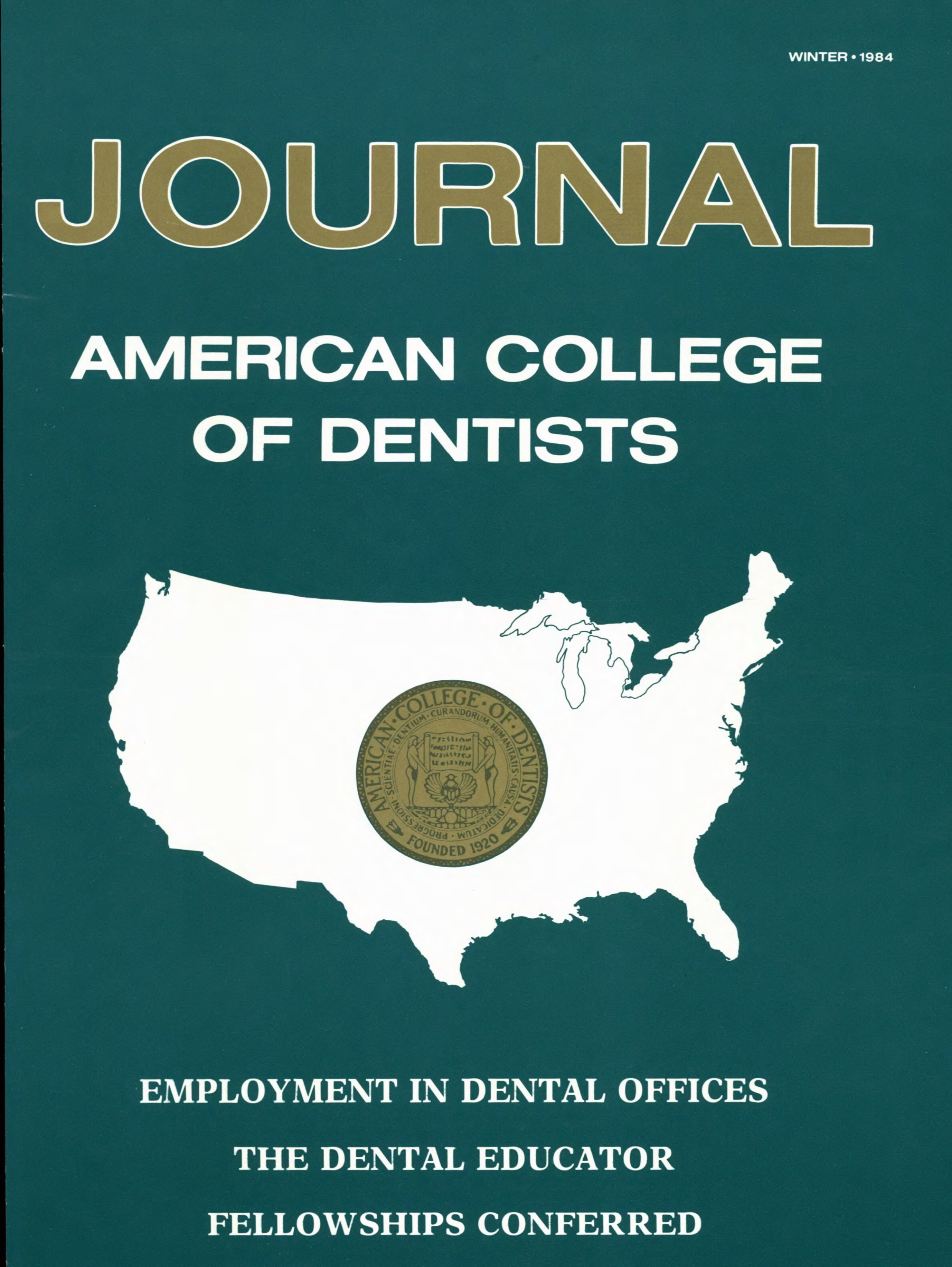 A white outline of the United States on a teal background. A gold ACD seal is inside.