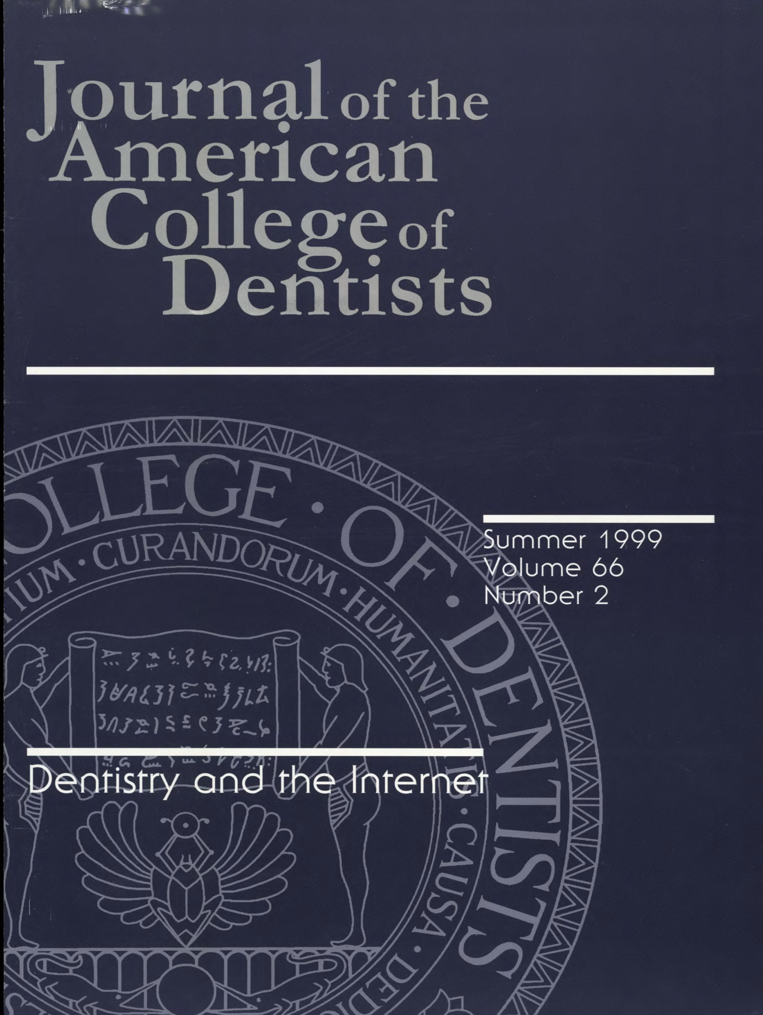 Dark blue JACD cover with a large, light blue ACD seal in the background