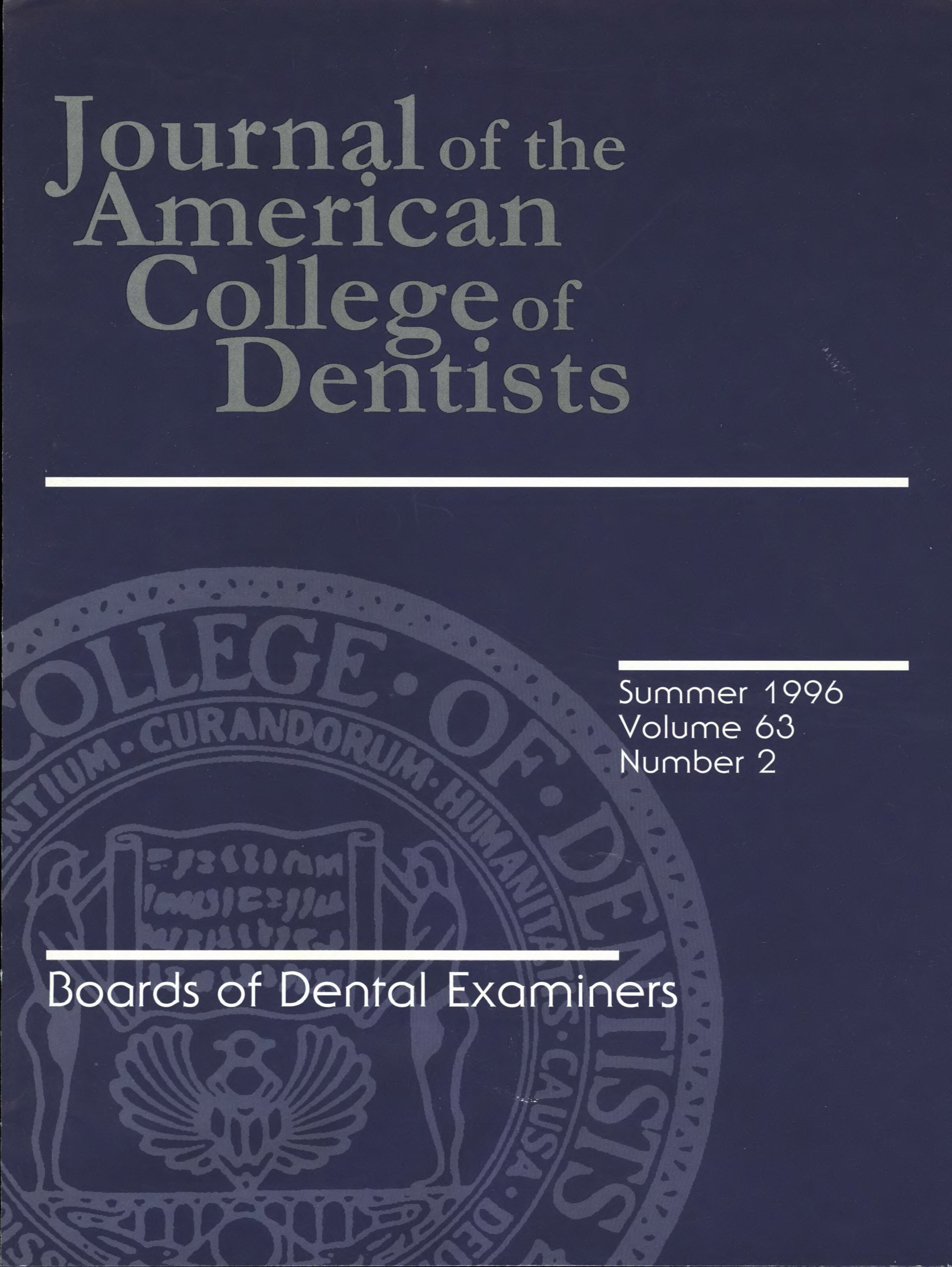 Dark blue JACD cover with a large, light gray ACD seal in the background