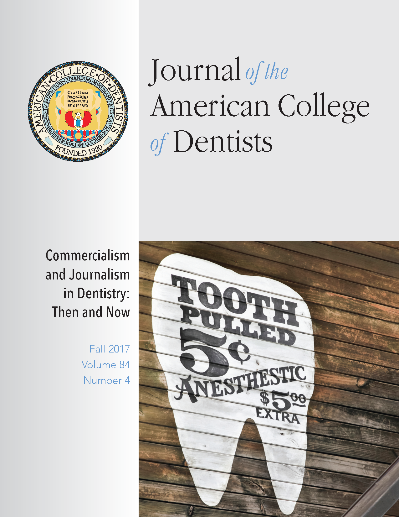 Photo of a faux antique dental office sign that says 