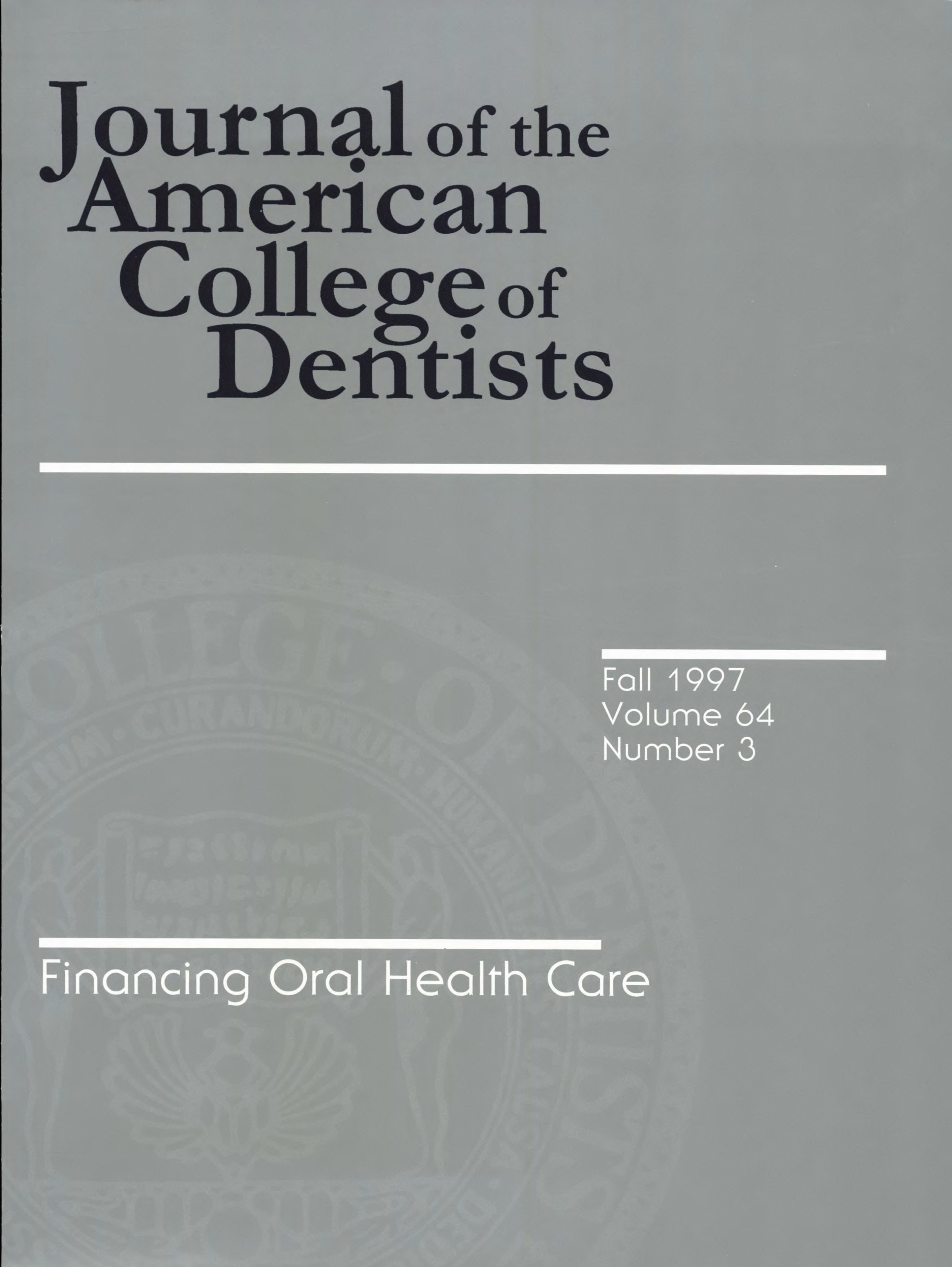 Dark gray JACD cover with a large, light gray ACD seal in the background