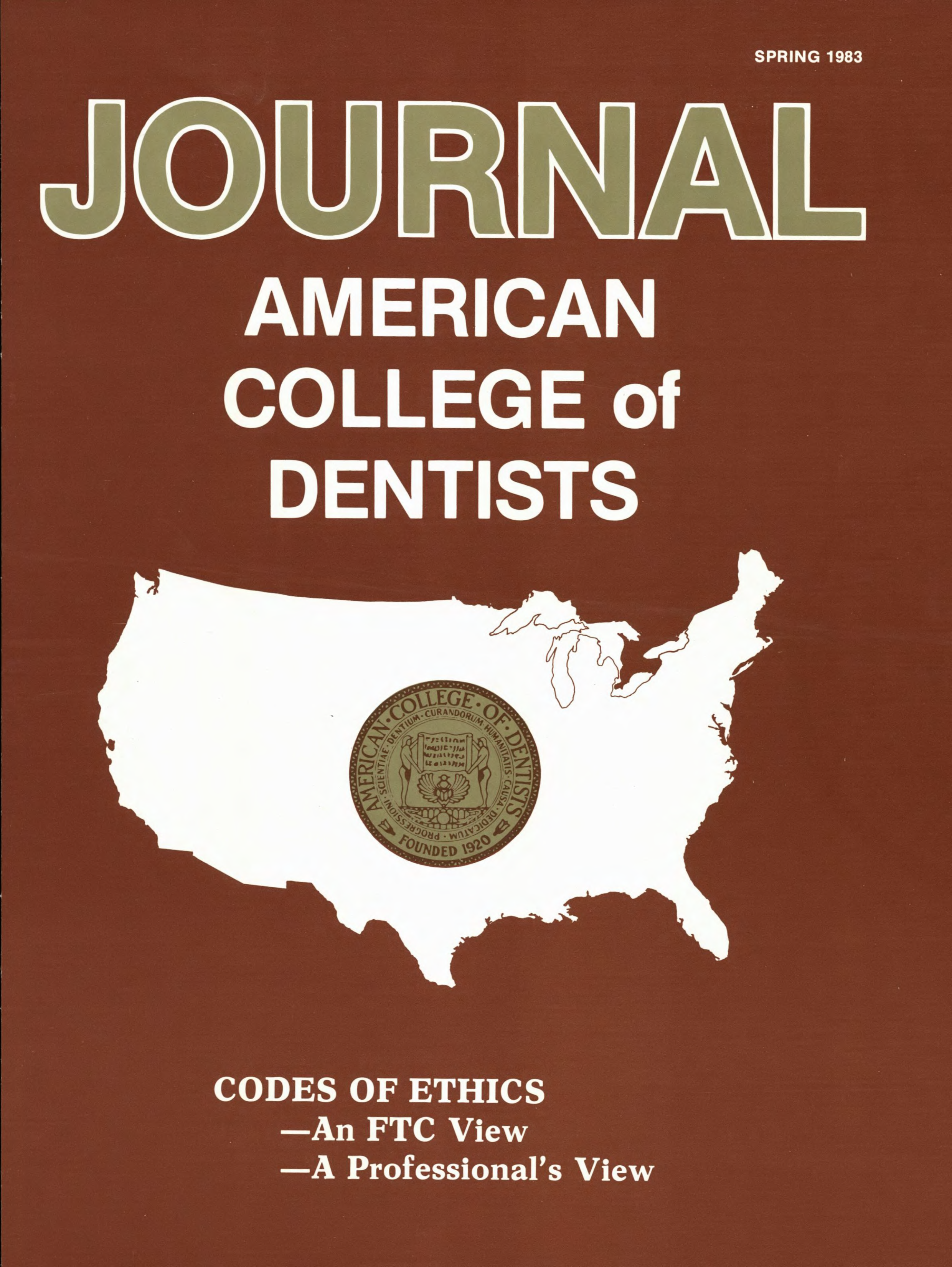 A white outline of the United States on a rust background. A gold ACD seal is inside.