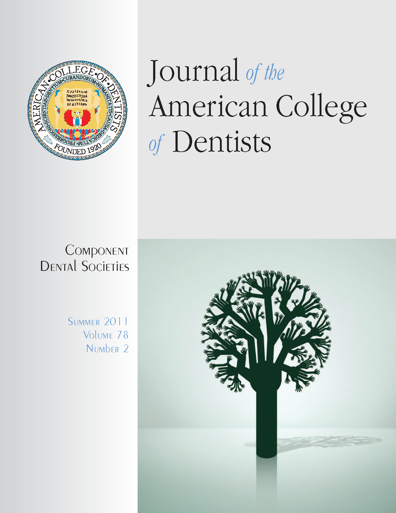 Illustration of branching tree made of hands