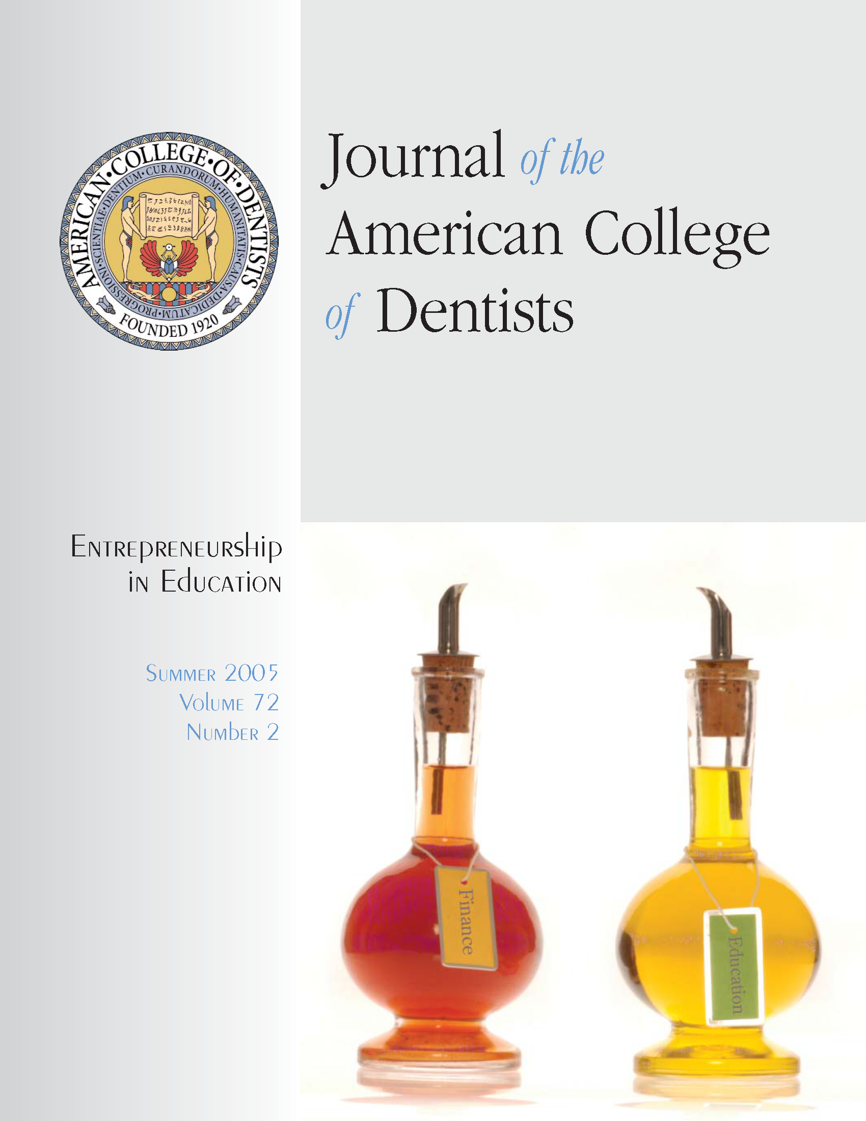 Decorative photo of oil and vinegar labelled 'finance' and 'education'