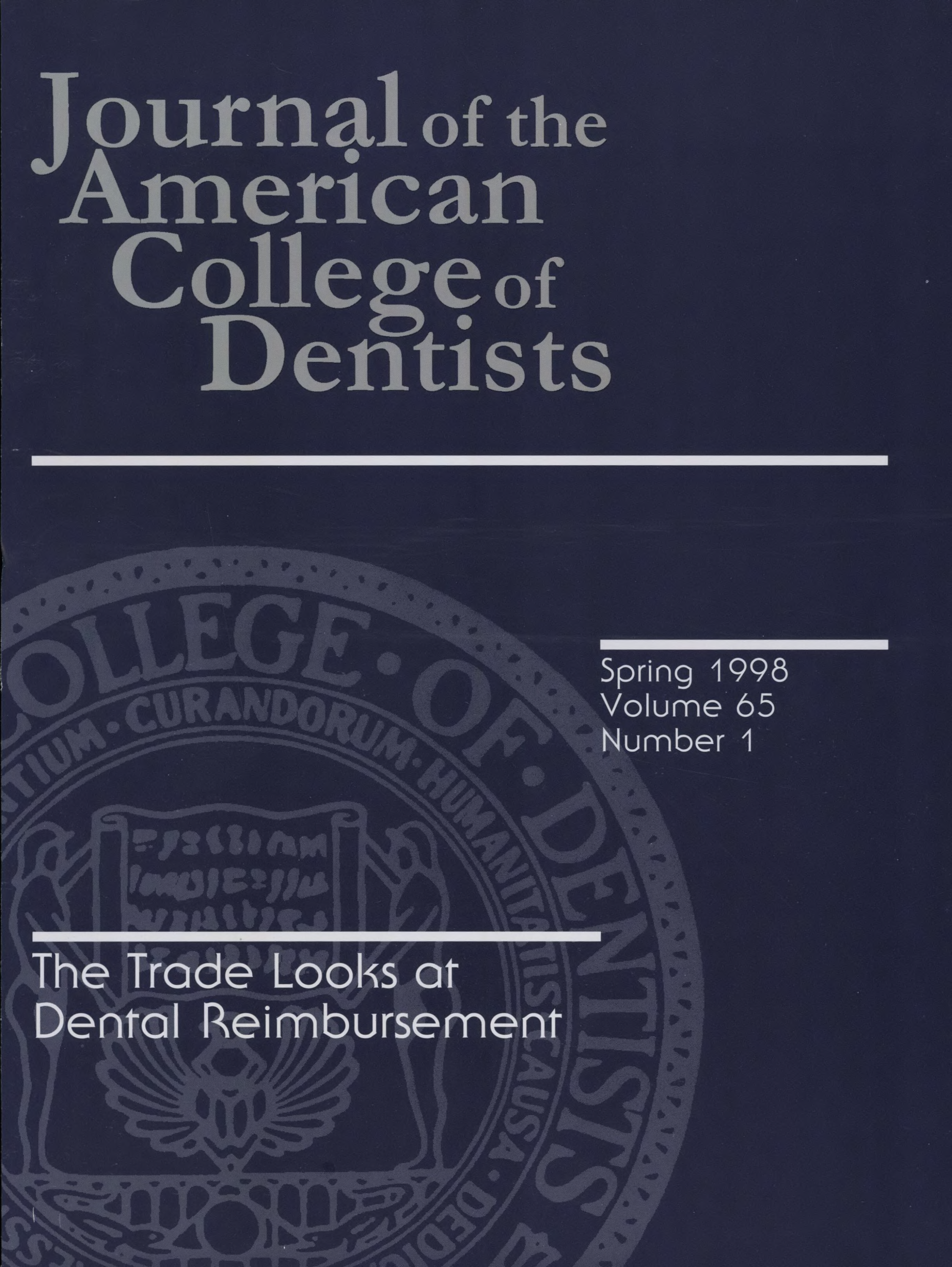 Dark blue JACD cover with a large, light gray ACD seal in the background