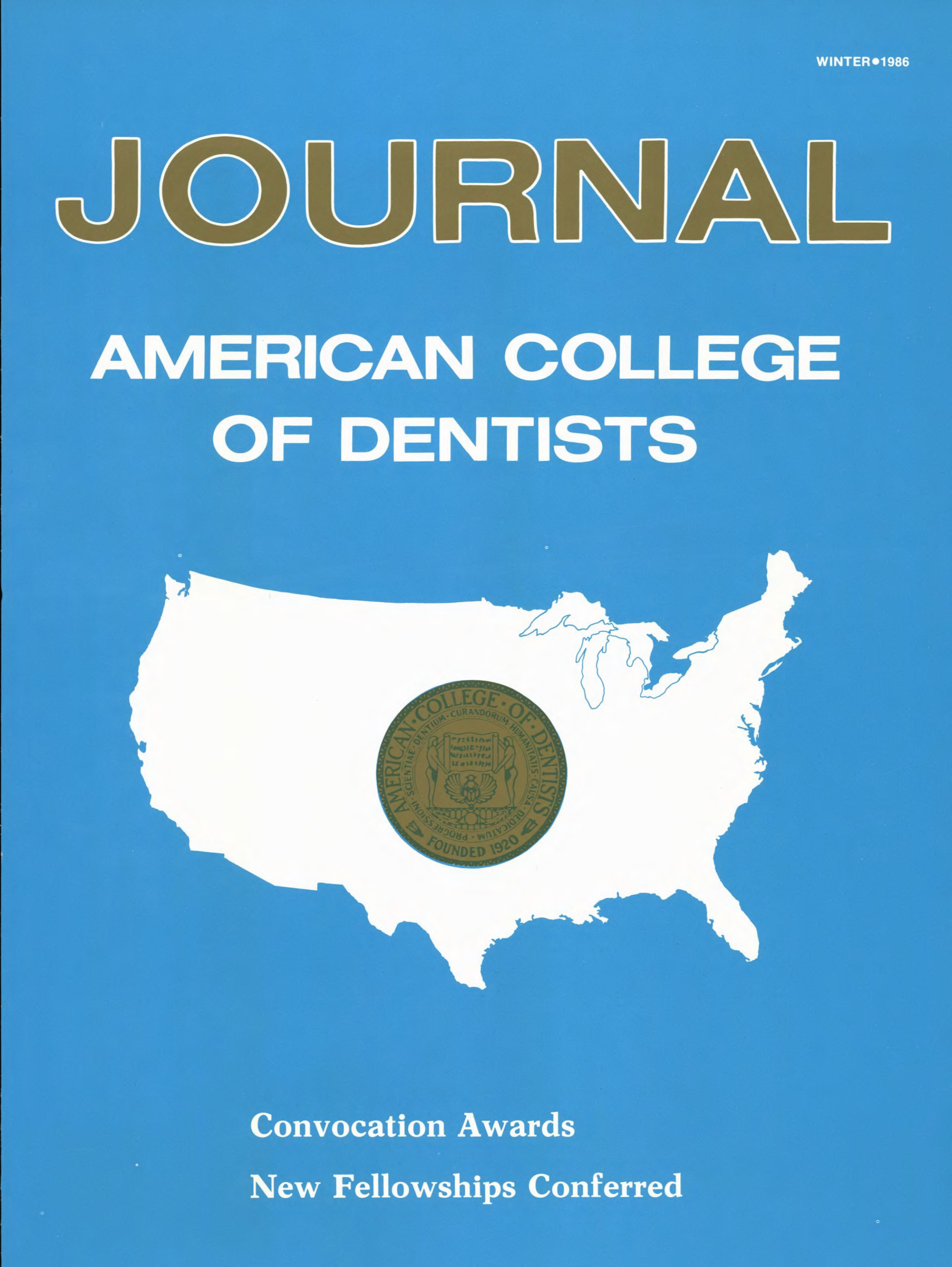 JACD cover with a blank white map of the United States on a light blue background. A gold ACD seal is inside.