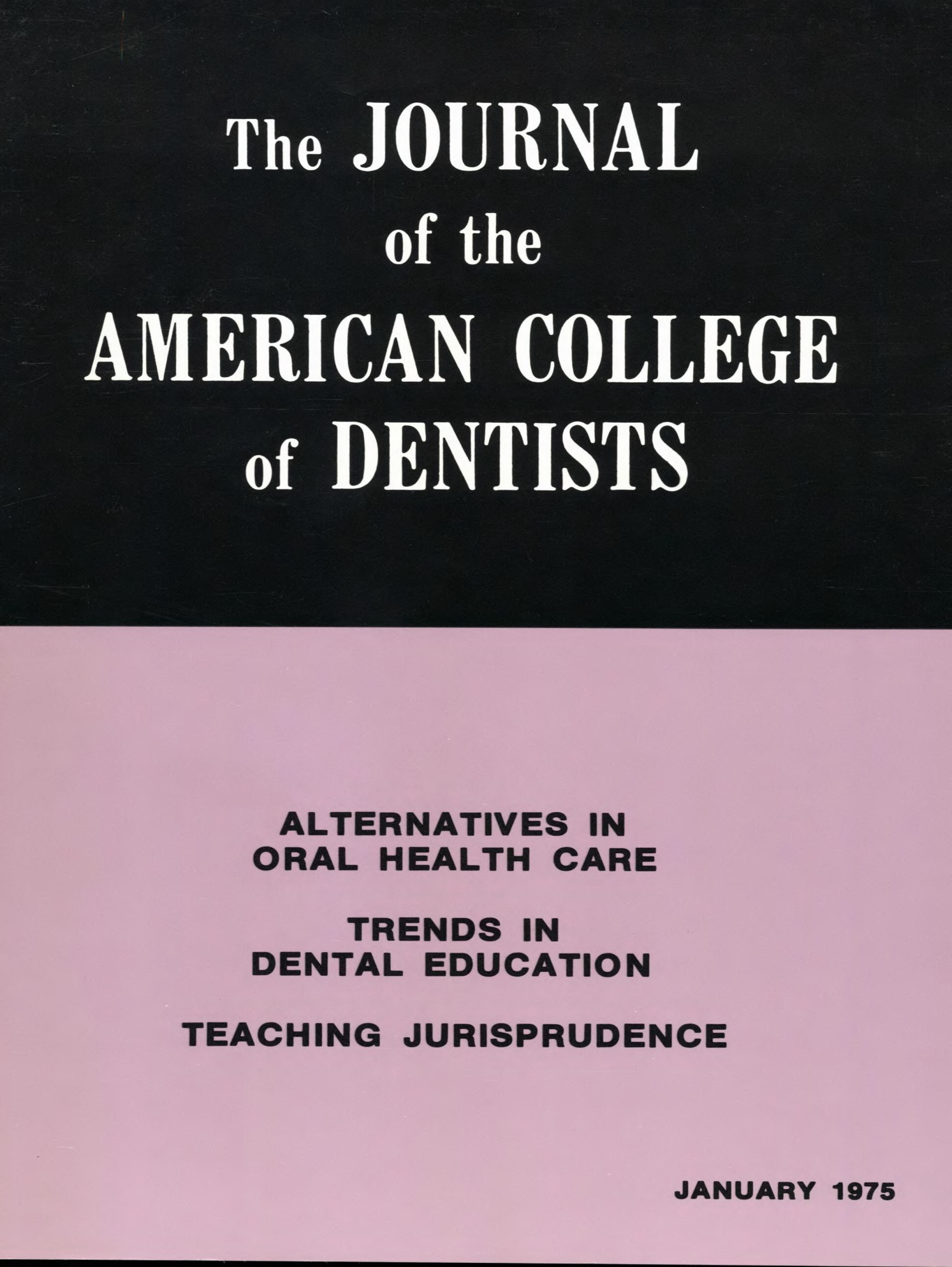 JACD cover split into two horizontally: the top block is black with the title, bottom is pink with featured headlines