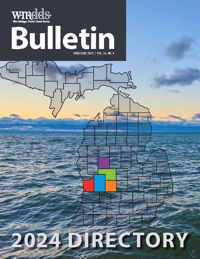 Cover of the WMDDS Bulletin featuring a map of Michigan with the counties comprising WMDDS colored in.