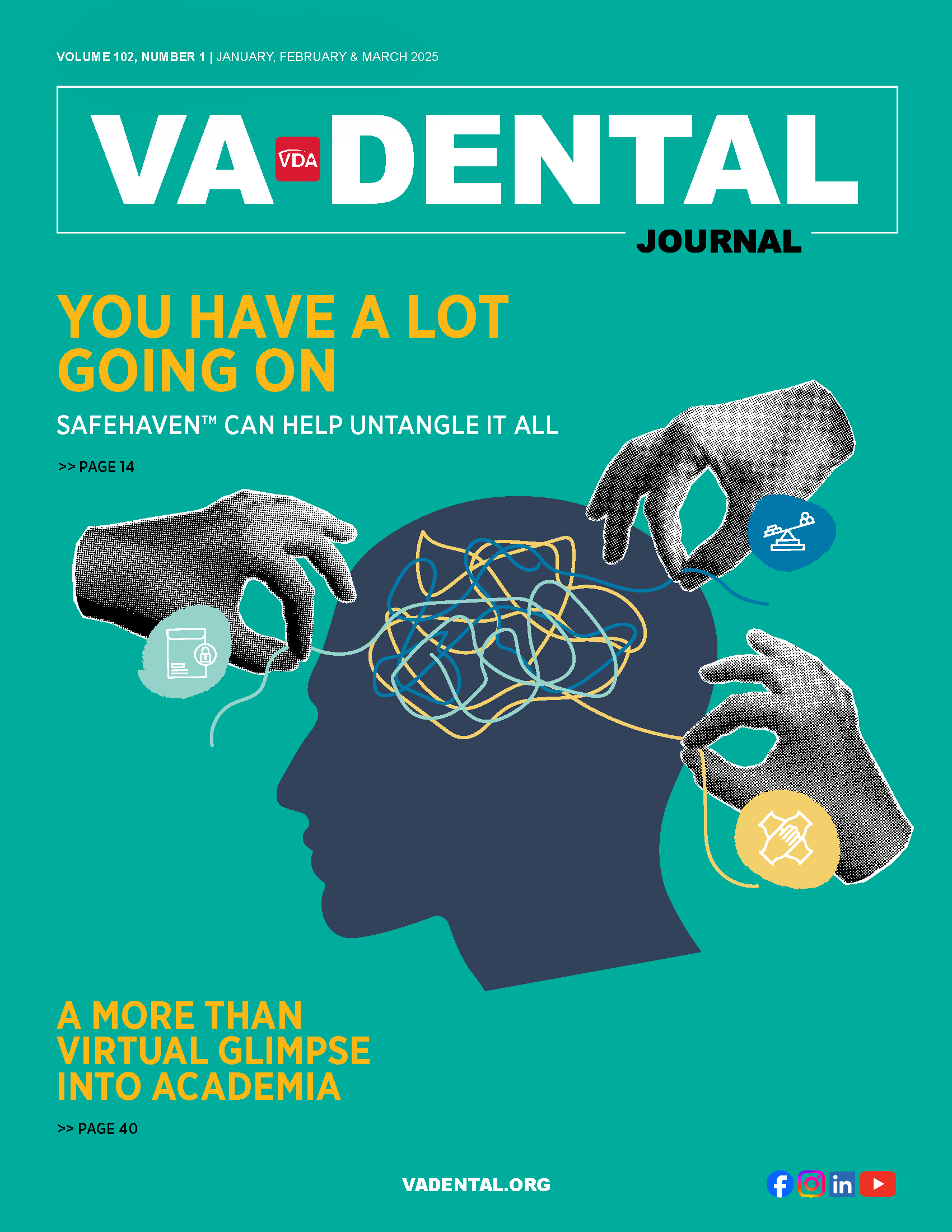 Cover of the Virginia Dental Journal Vol 102 #1