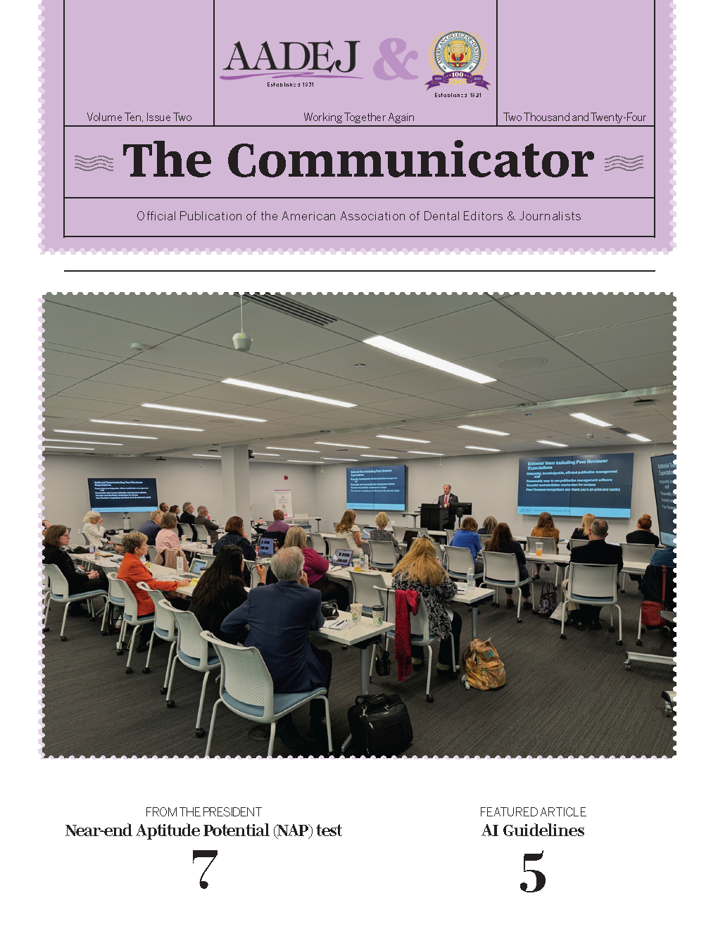 Dr. James Hupp, Editor of the Journal of Oral and Maxillofacial Surgery, speaking at the 2024 AADEJ DEU