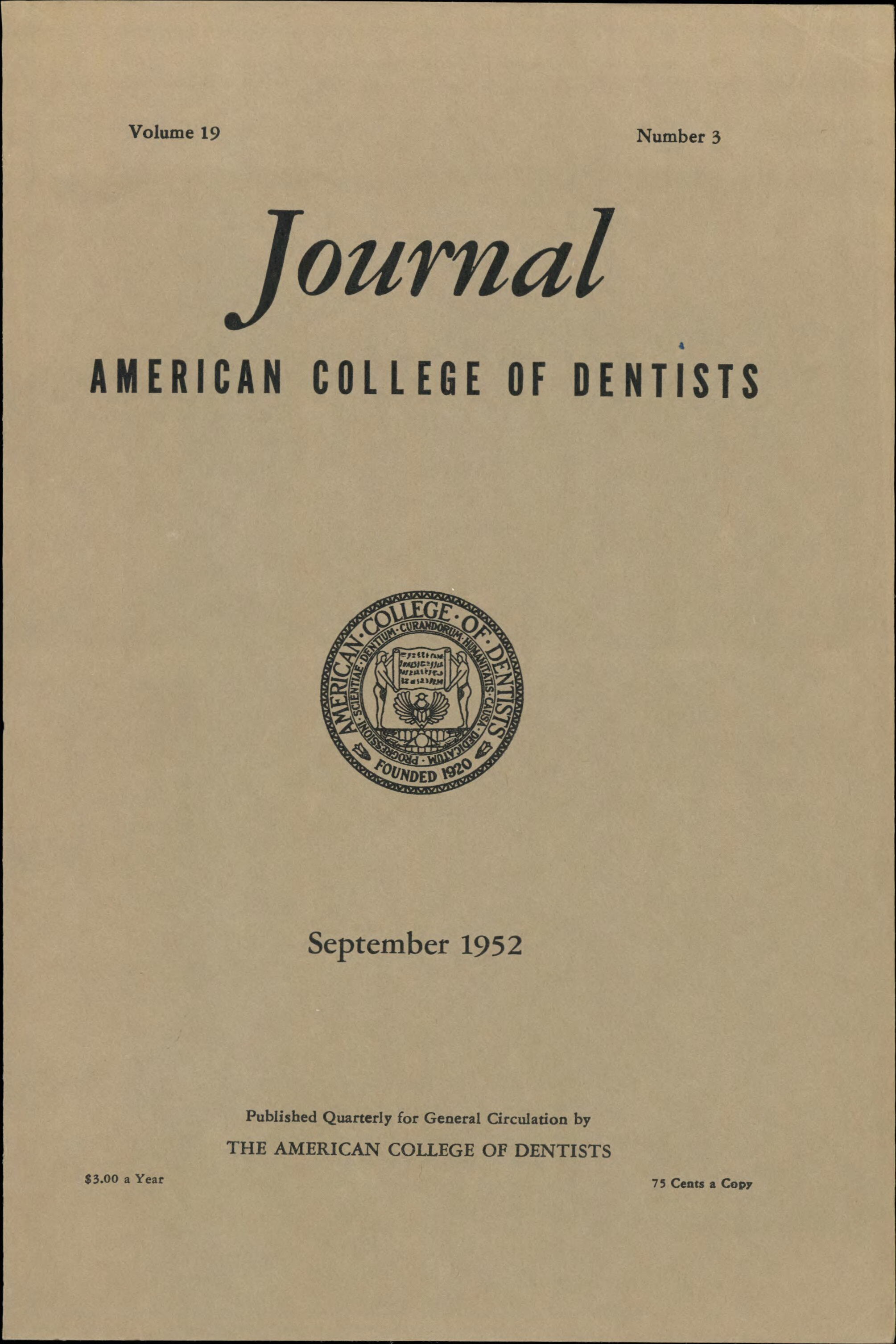 JACD cover made of parchment with black text and a black ACD seal