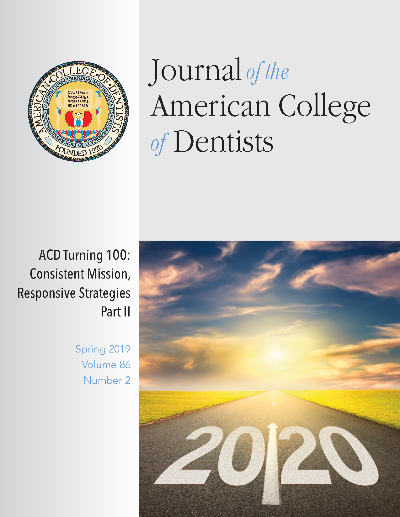 Illustration of a road labelled '2020' heading into the sunset