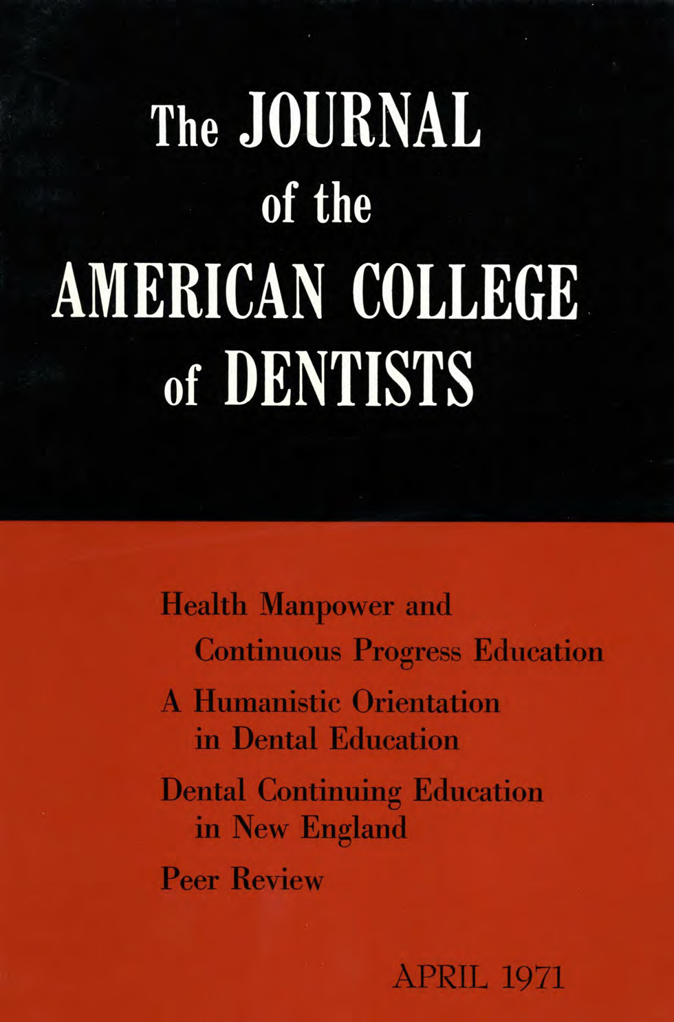 JACD cover split into two horizontally: the top block is black with the title, bottom is red with featured headlines