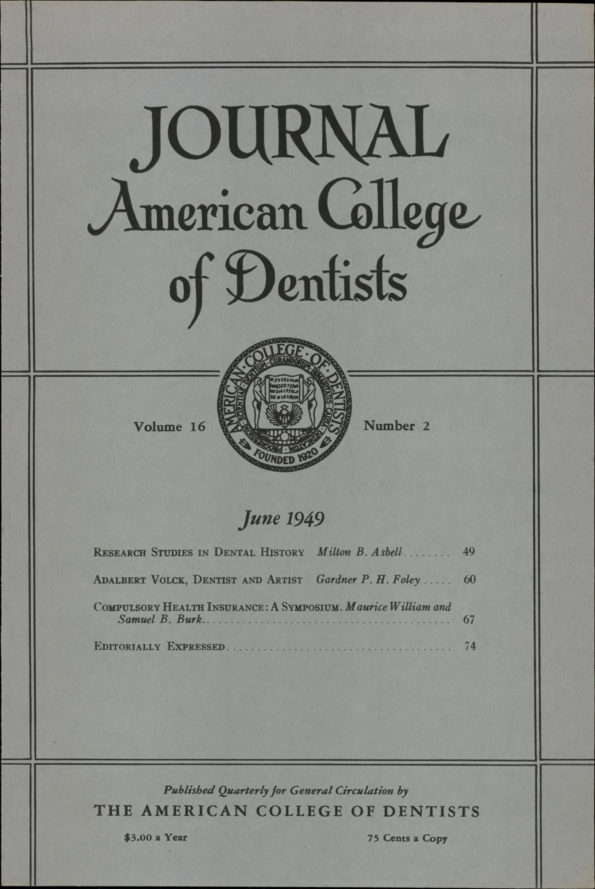 JACD cover made of plain paper with black text and black decorative linework. A black ACD crest is above banner headlines.