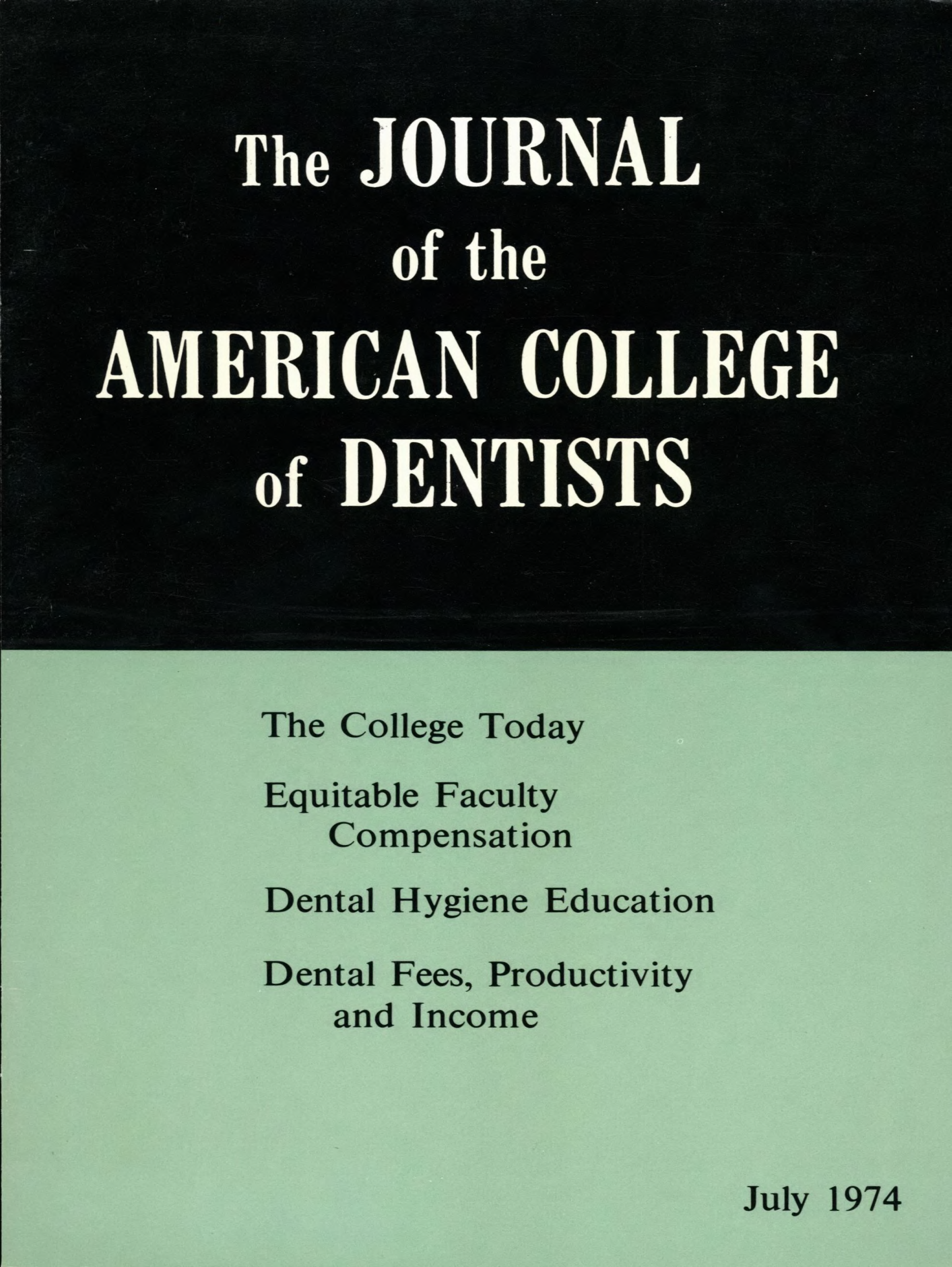 JACD cover split into two horizontally: the top block is black with the title, bottom is green with featured headlines