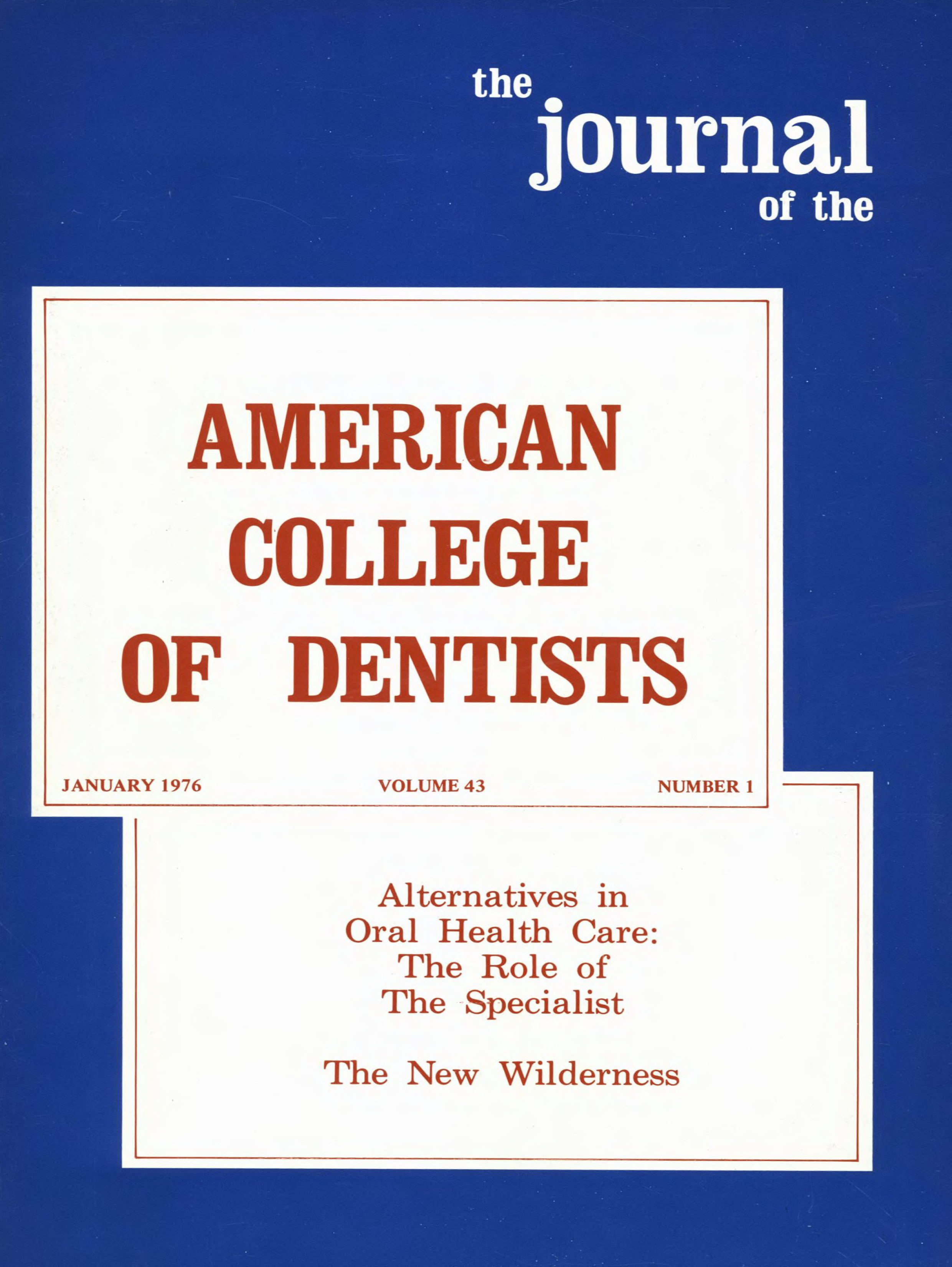 Blue cover with two white offset boxes with the journal title and article headlines