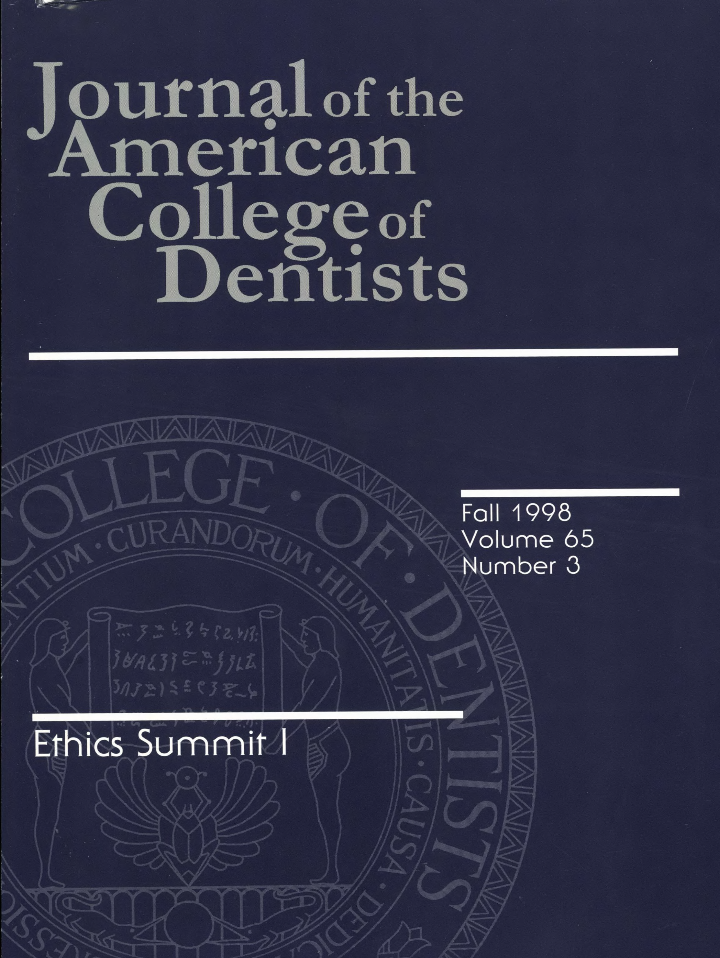 Dark blue JACD cover with a large, light gray ACD seal in the background