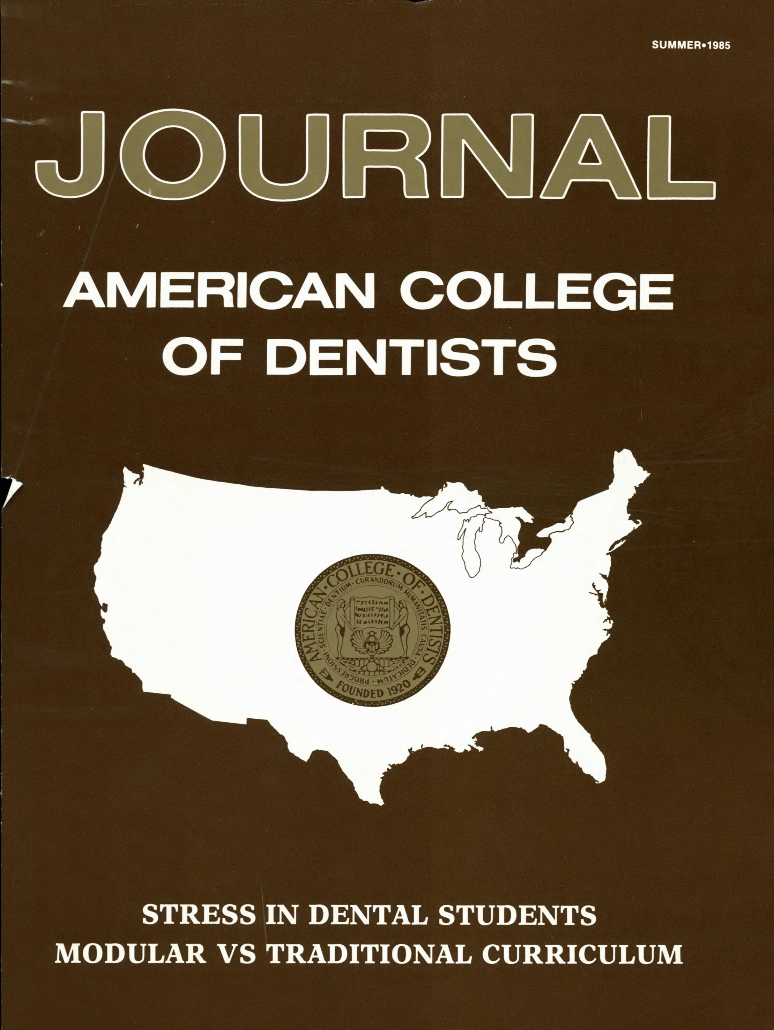 A white outline of the United States on a brown background. A gold ACD seal is inside.