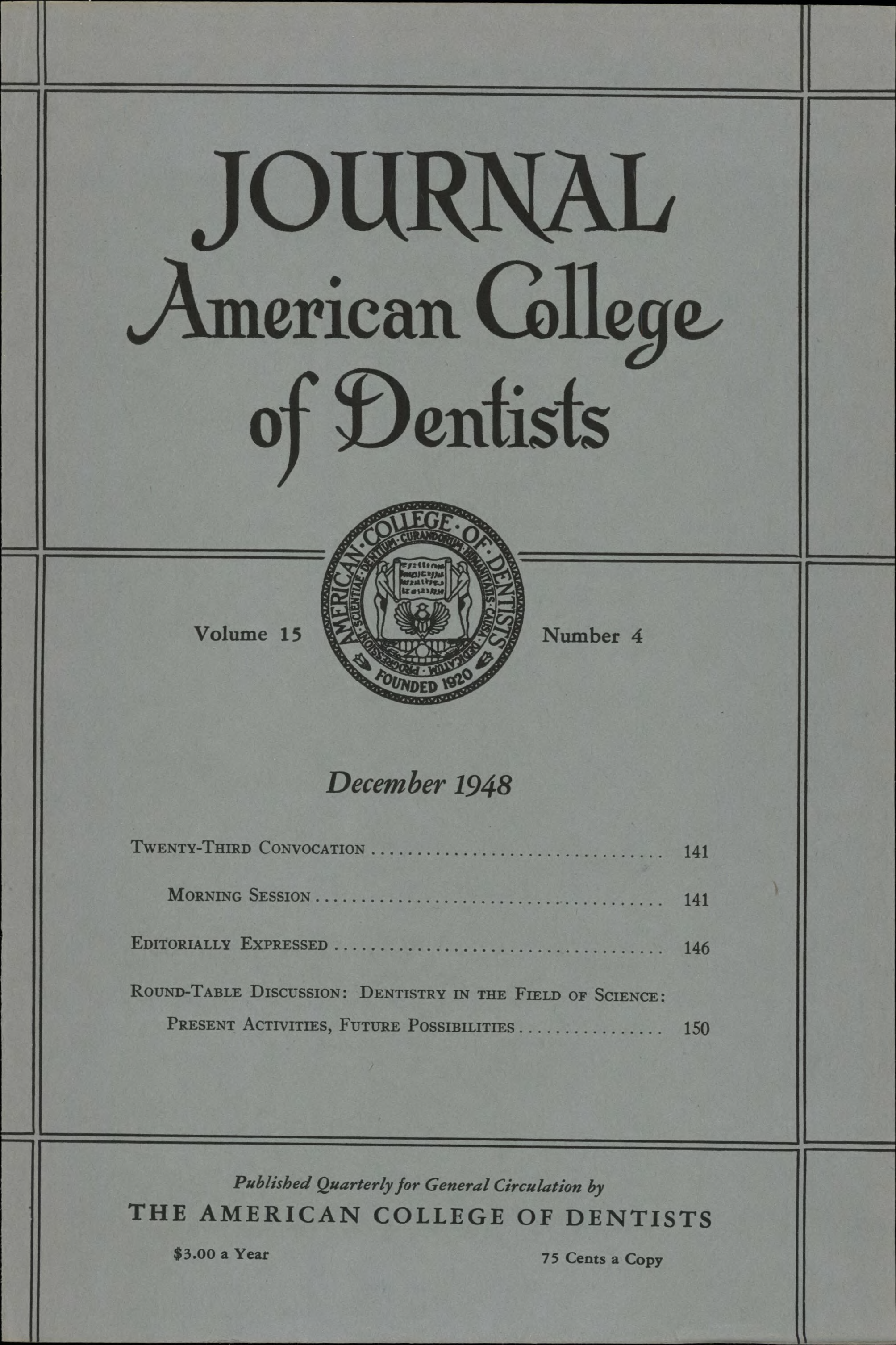 JACD cover made of plain paper with black text and black decorative linework. A black ACD crest is above banner headlines.