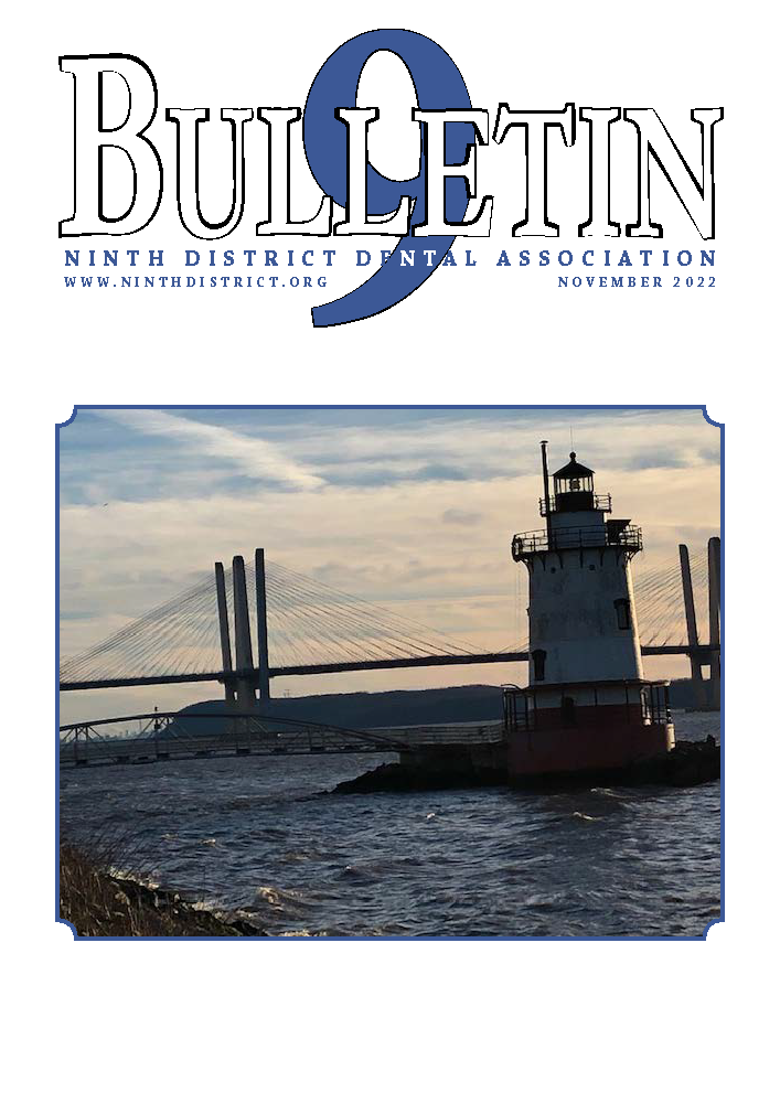 Photograph of a bridge over a large river with a small lighthouse in the foreground