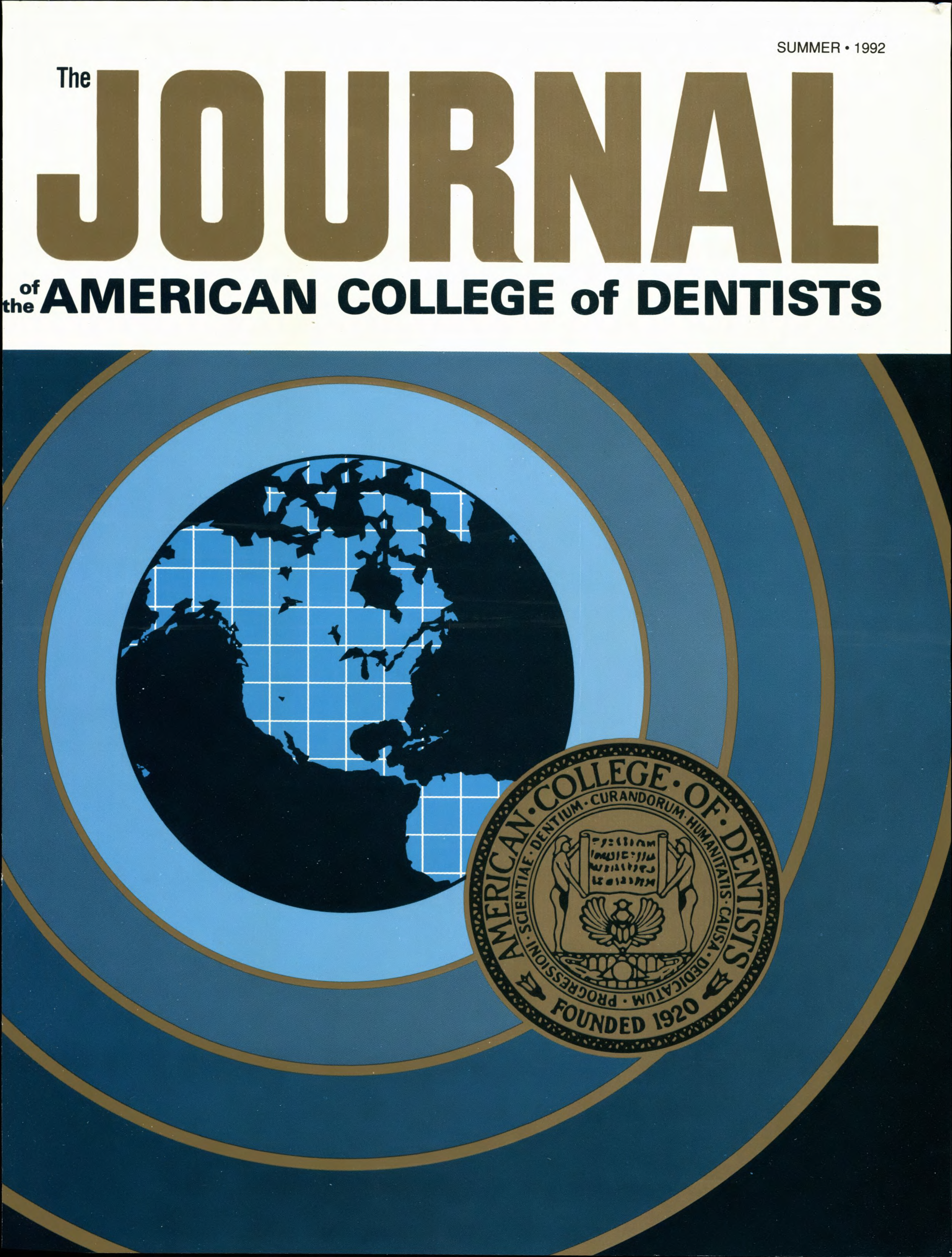 1960s style JACD cover with a blue sonar-style illustration of Earth with concentric blue circles bordered in bronze. A bronze ACD sigil is at the forefront as if stamped.