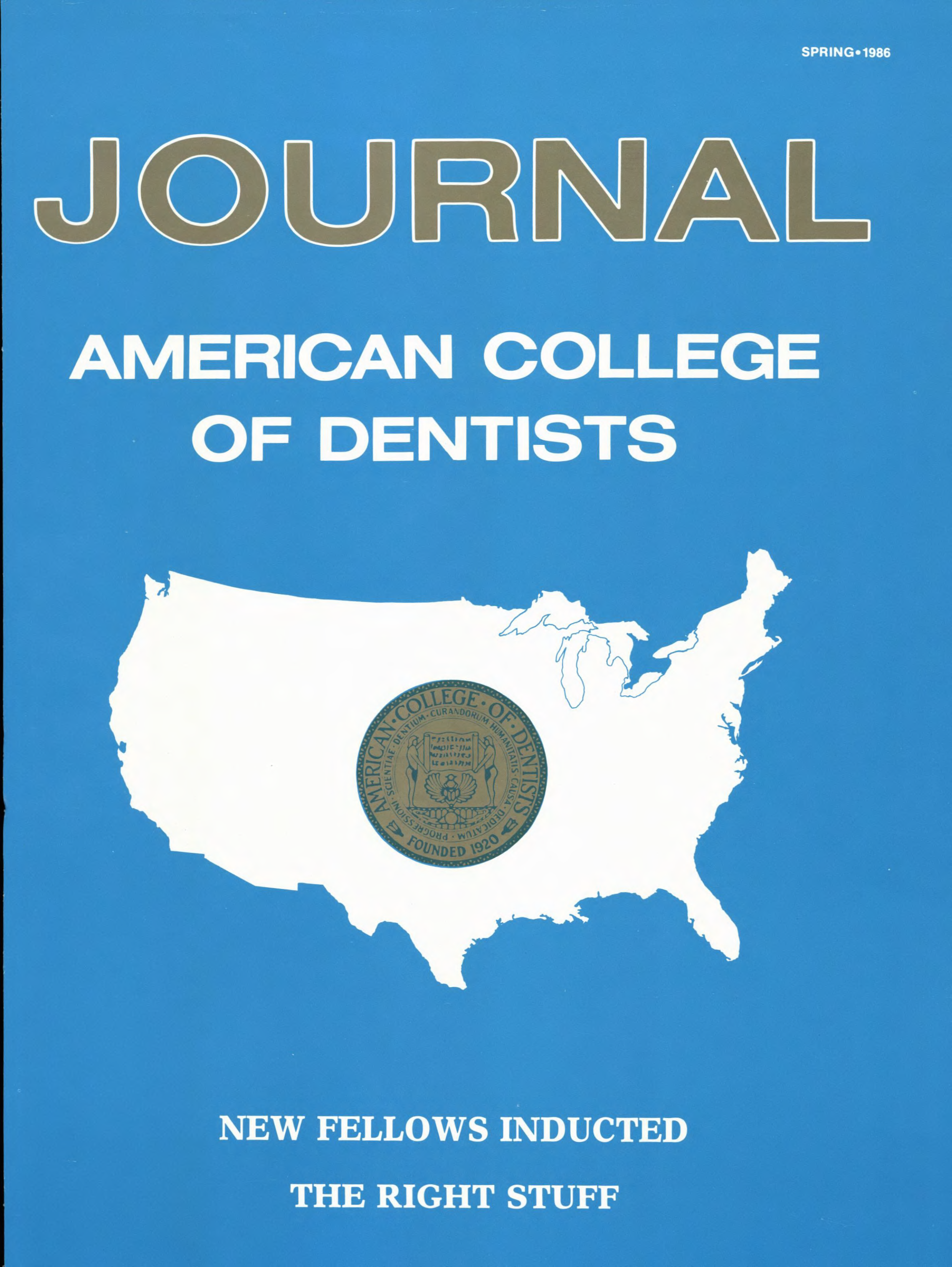 JACD cover with a blank white map of the United States on a light blue background. A gold ACD seal is inside.