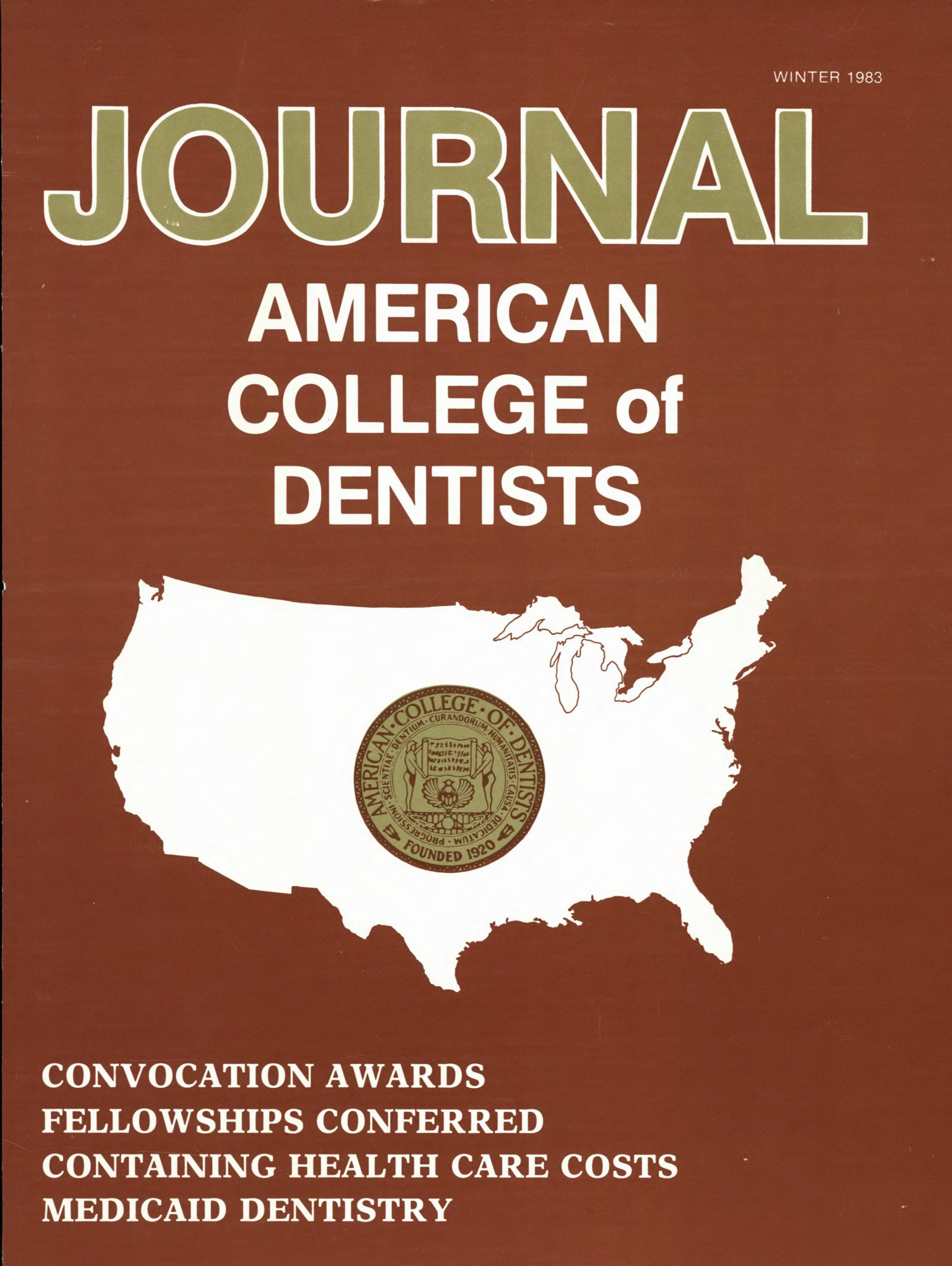 A white outline of the United States on a rust background. A gold ACD seal is inside.