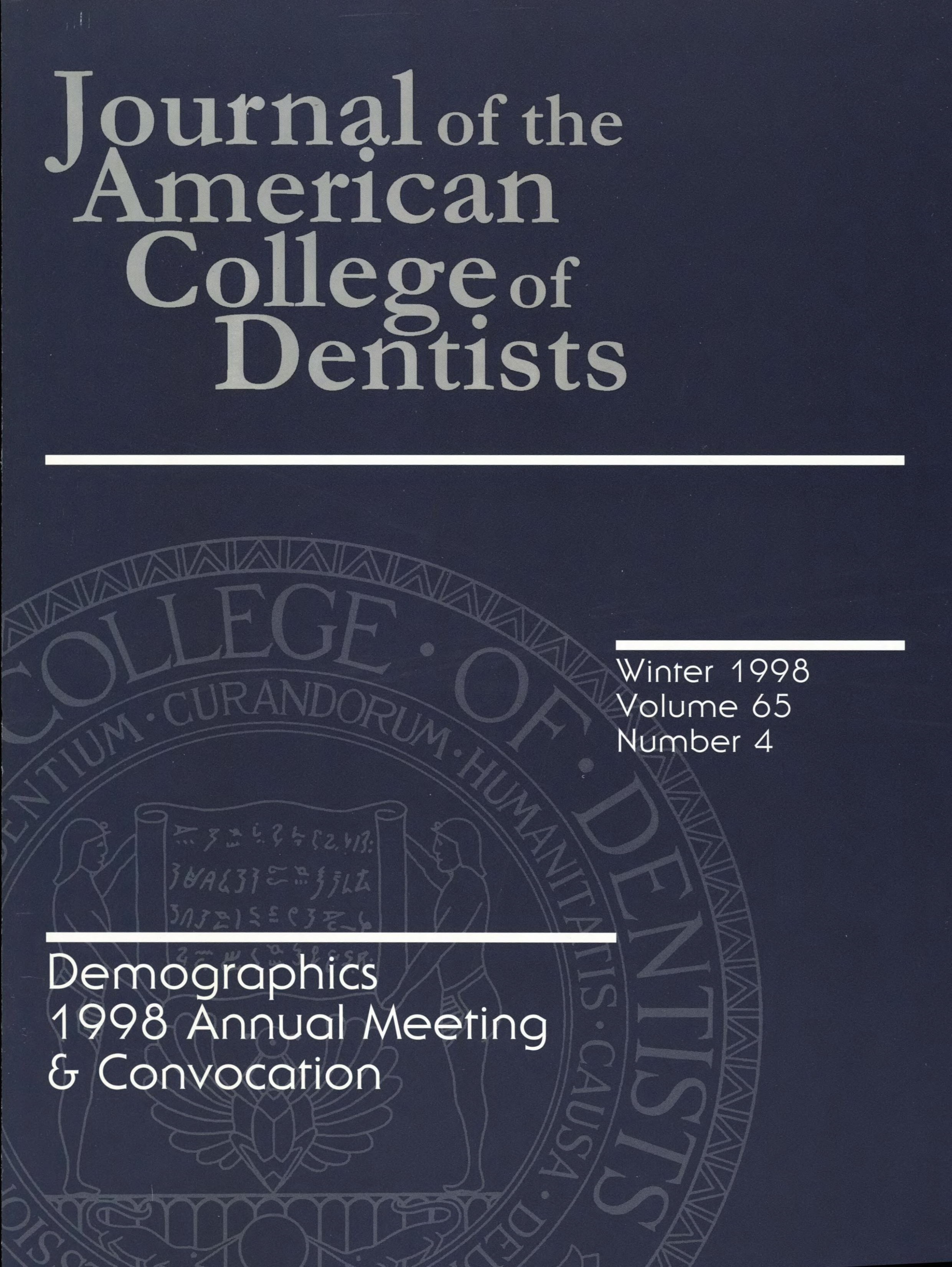 Dark blue JACD cover with a large, light gray ACD seal in the background