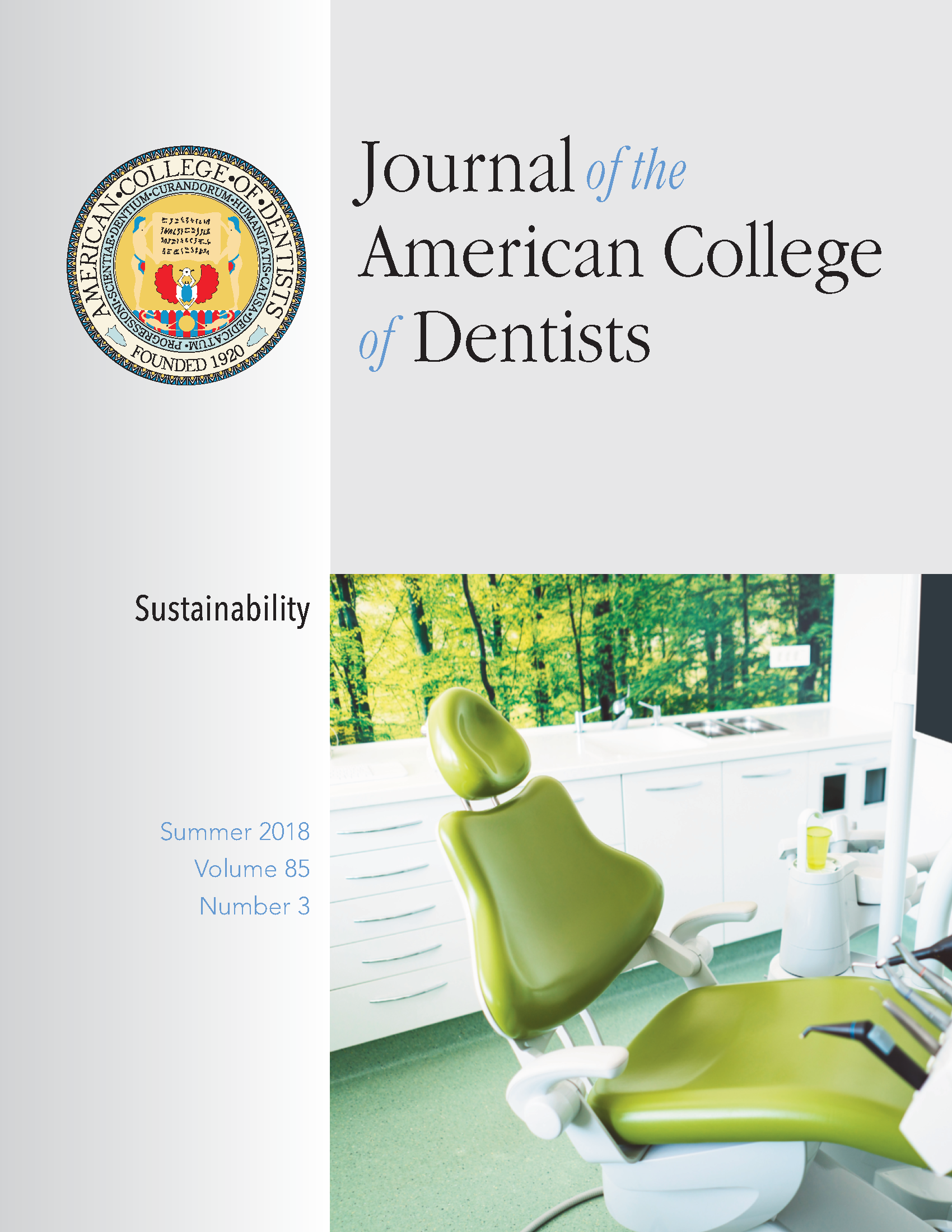 Photo of an empty dental chair with a verdant forest visible through a large window