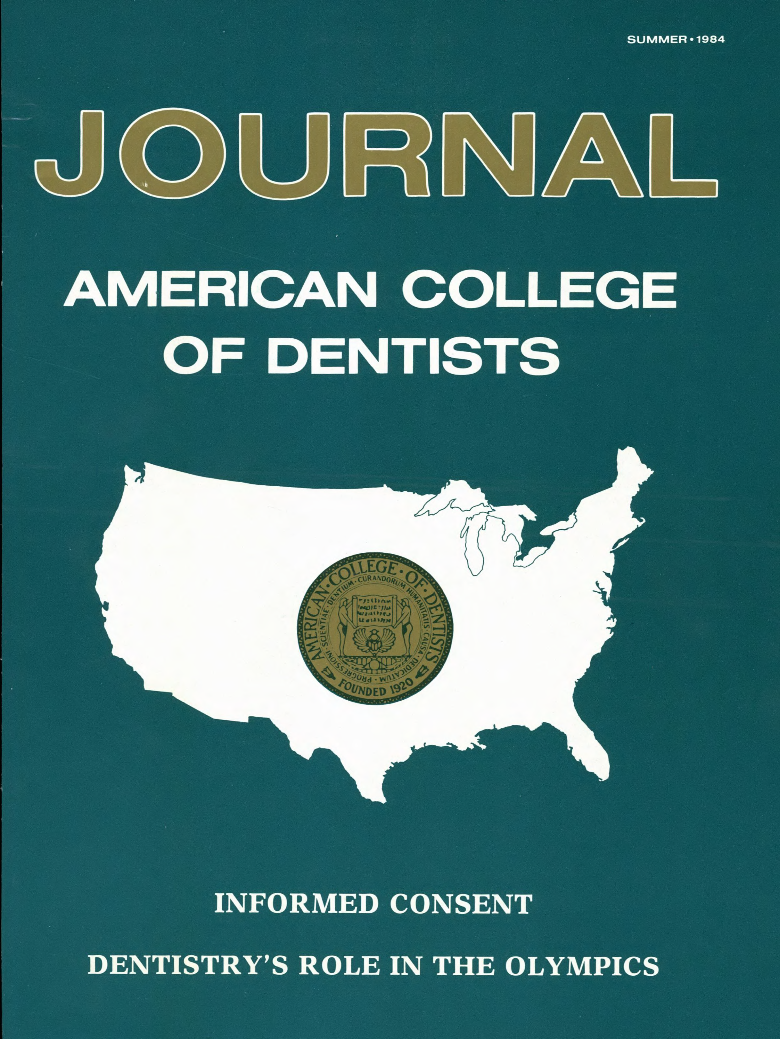 A white outline of the United States on a teal background. A gold ACD seal is inside.