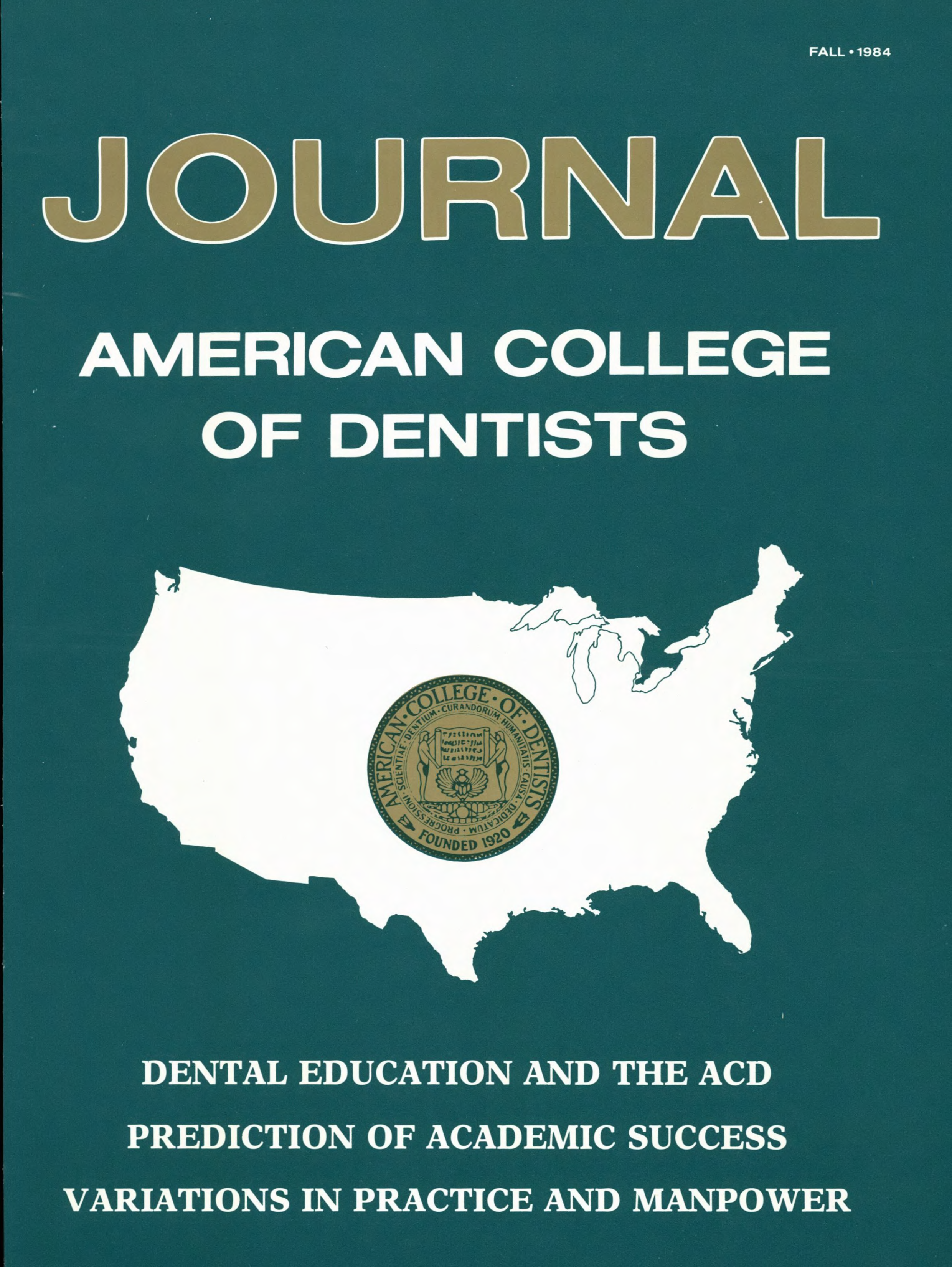 A white outline of the United States on a teal background. A gold ACD seal is inside.