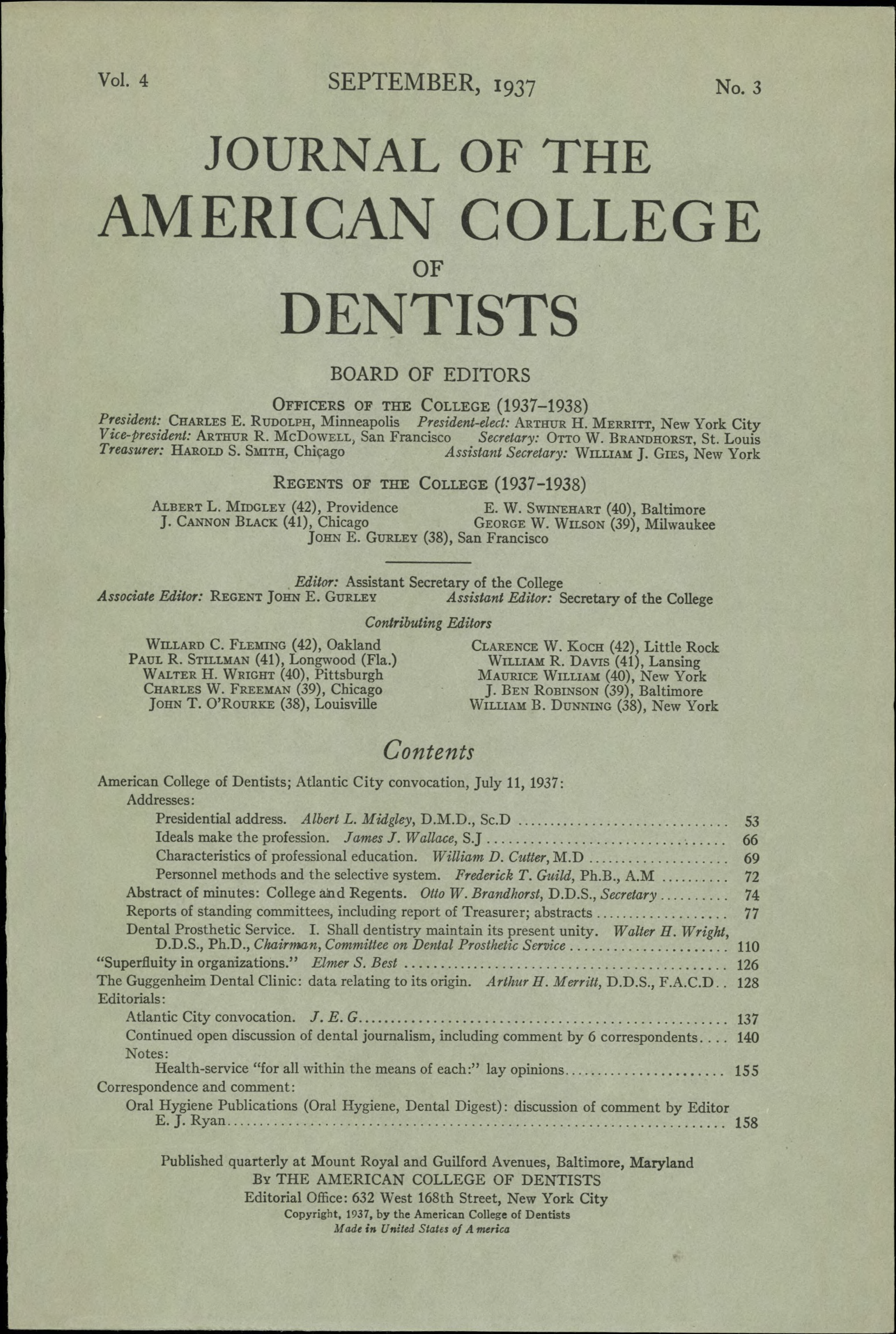 JACD cover made of plain white paper with black, centered text that fills the page.