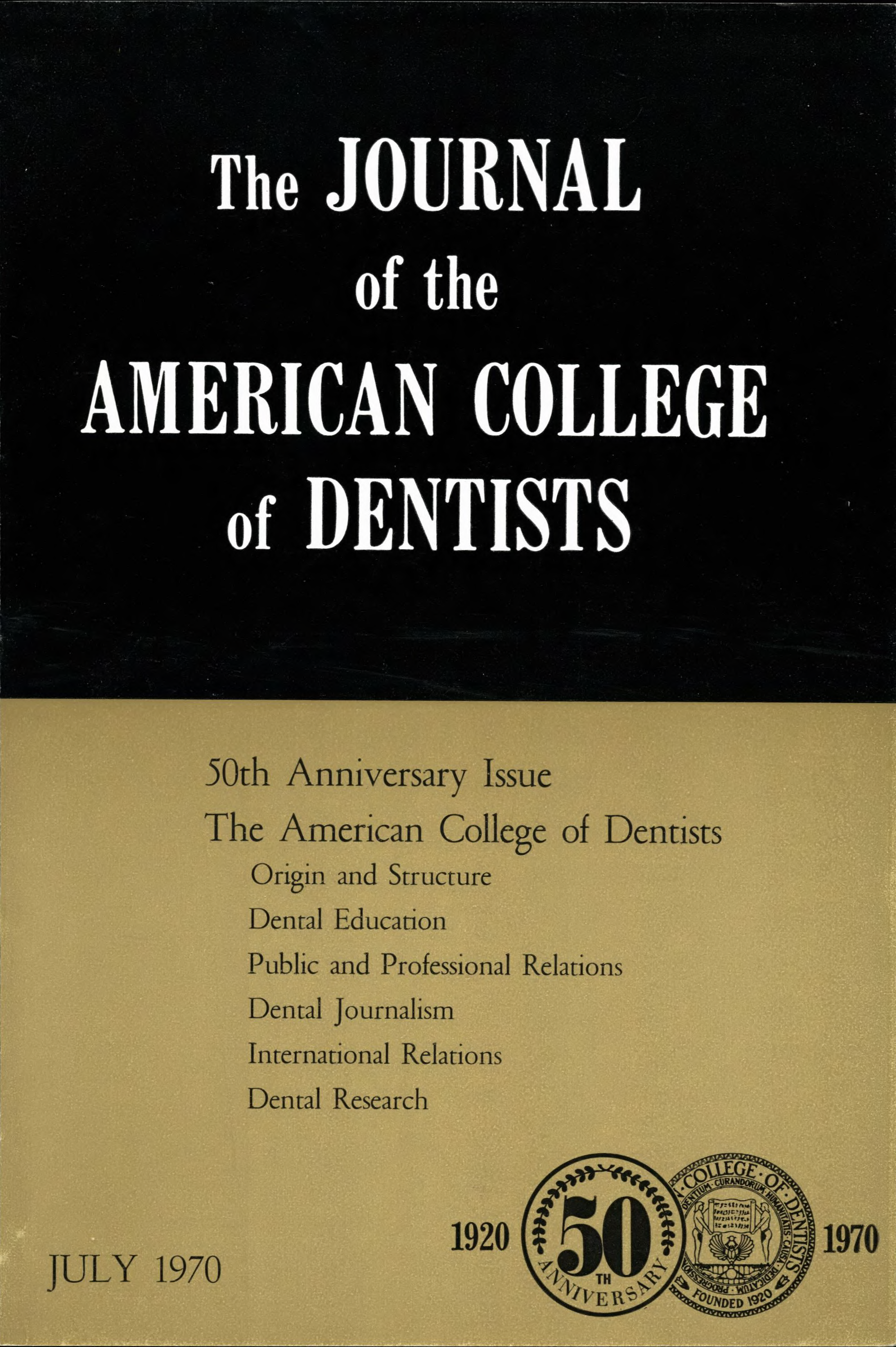 JACD cover split into two horizontally: the top block is black with the title, bottom is gold with featured headlines. A seal that reads 