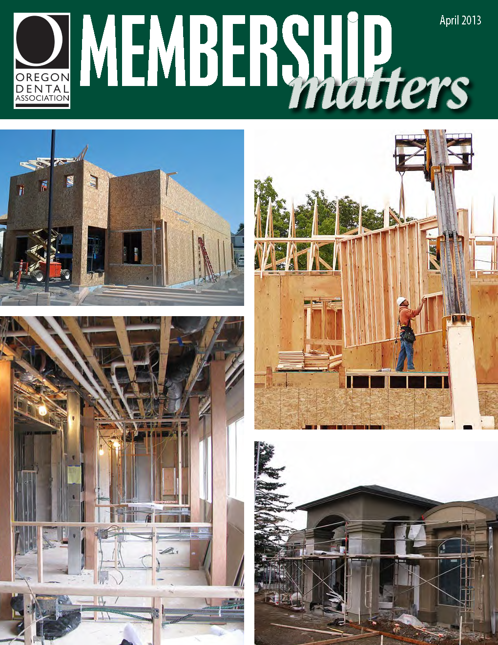 Photographs of dental office being constructed