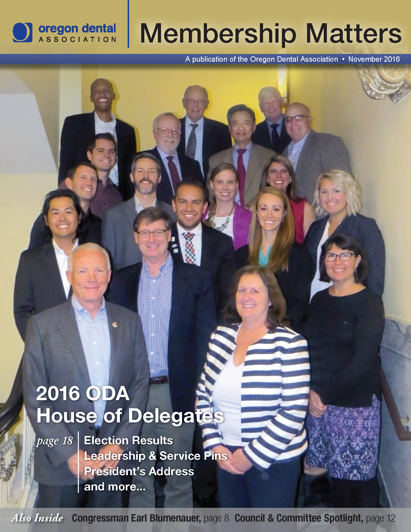 Photograph of the 2016 Oregon Dental Association's House of Delegates