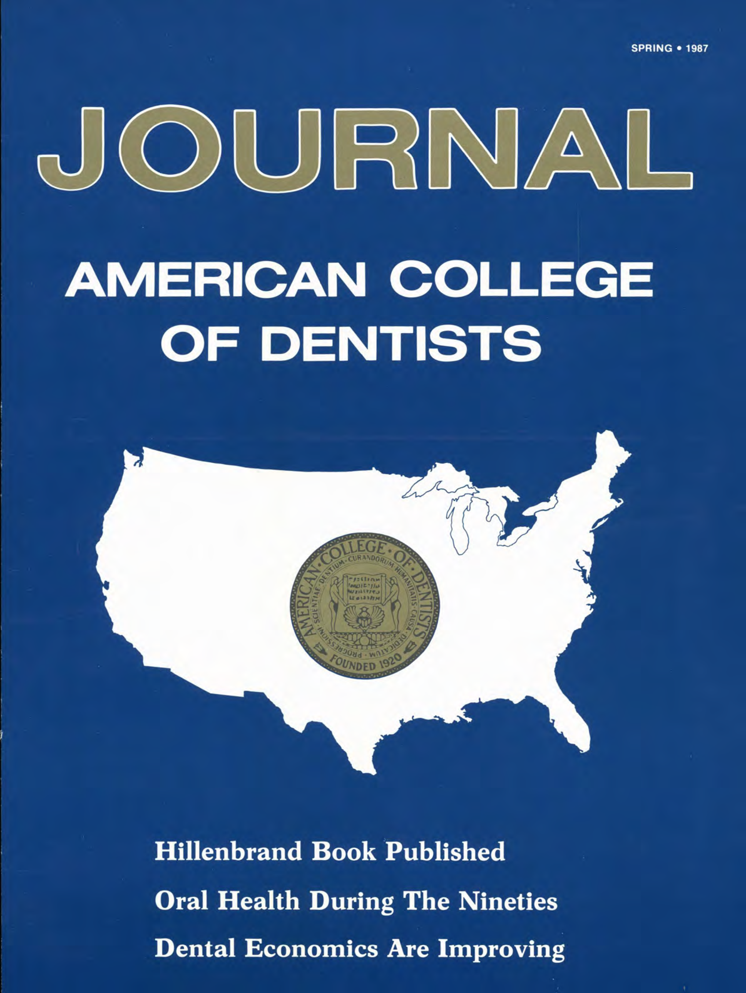 JACD cover with a blank white map of the United States on a blue background. A gold ACD seal is inside.