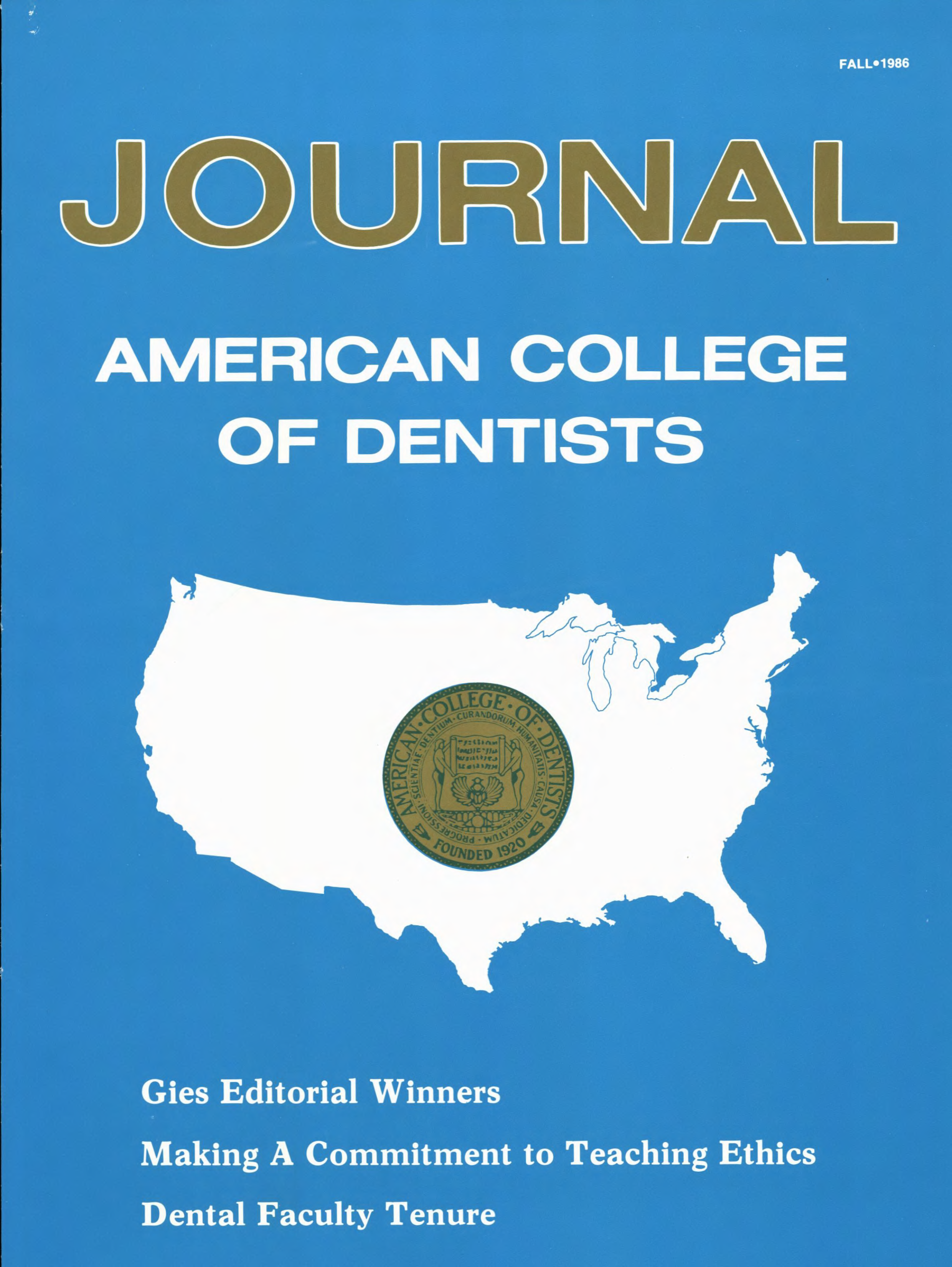 JACD cover with a blank white map of the United States on a light blue background. A gold ACD seal is inside.