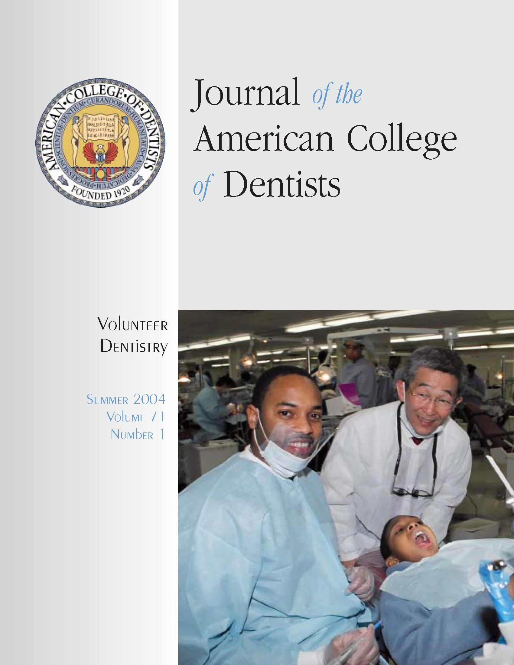 ADA president Dr. Eugene Sekiguchi works with dental student Everet Lake providing care for 12-year-old Quatrea Thomas at the Howard University College of Dentistry Give Kids a Smile! event