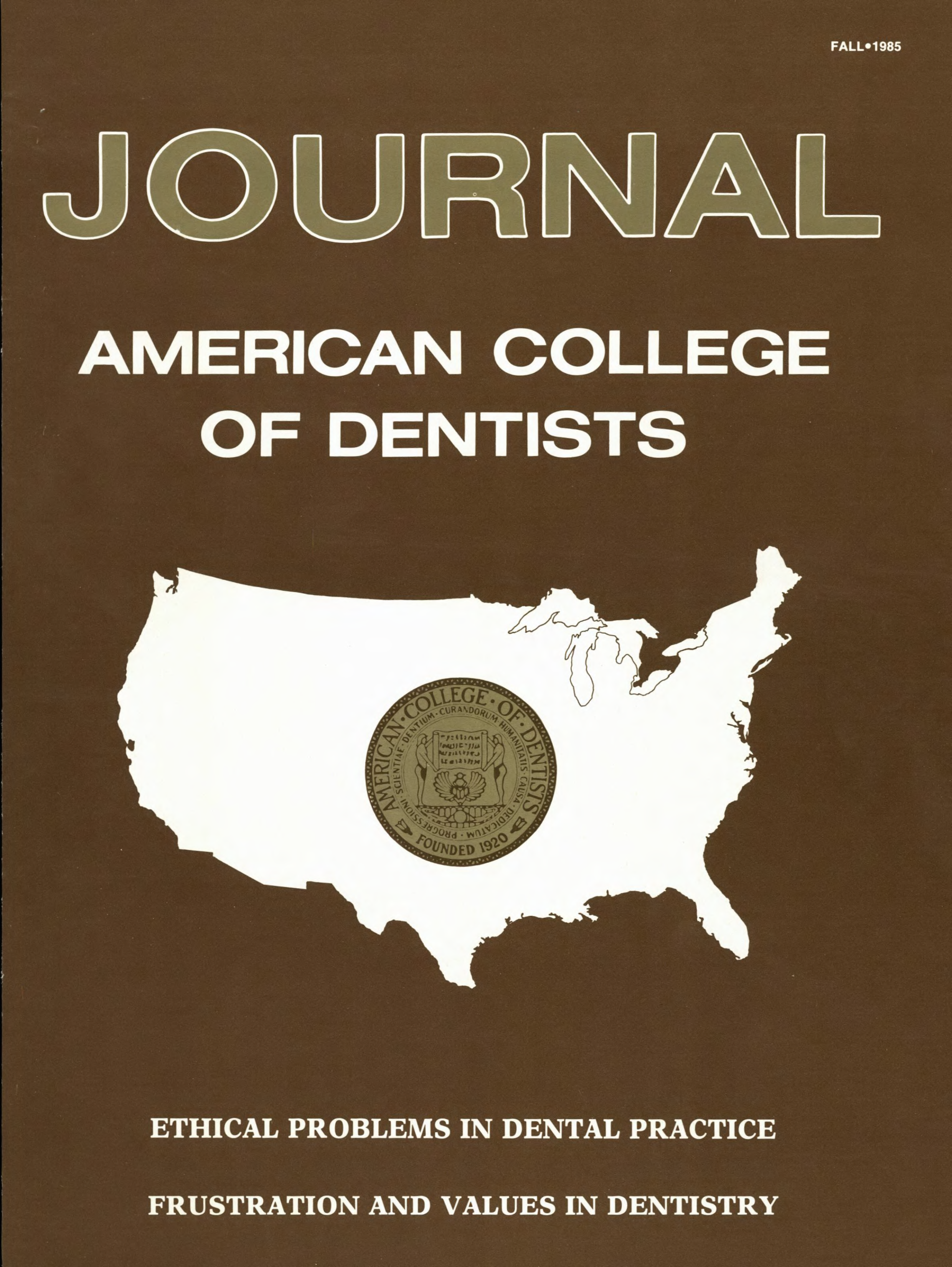 A white outline of the United States on a brown background. A gold ACD seal is inside.