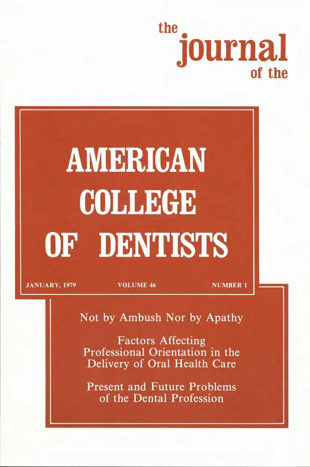 White cover with two orange offset boxes with the journal title and article headlines