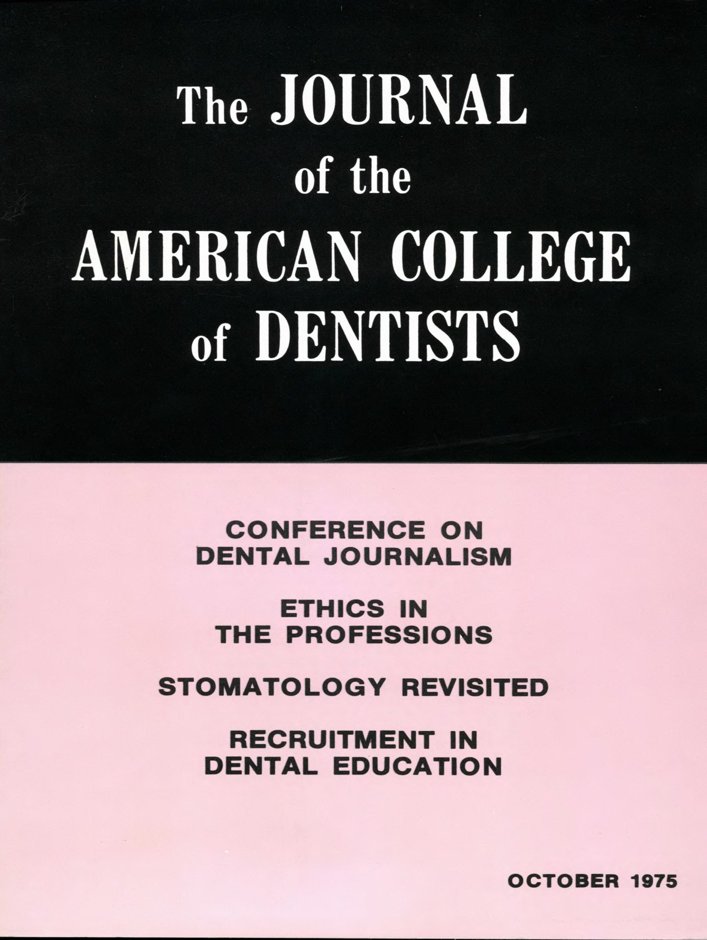 JACD cover split into two horizontally: the top block is black with the title, bottom is pink with featured headlines