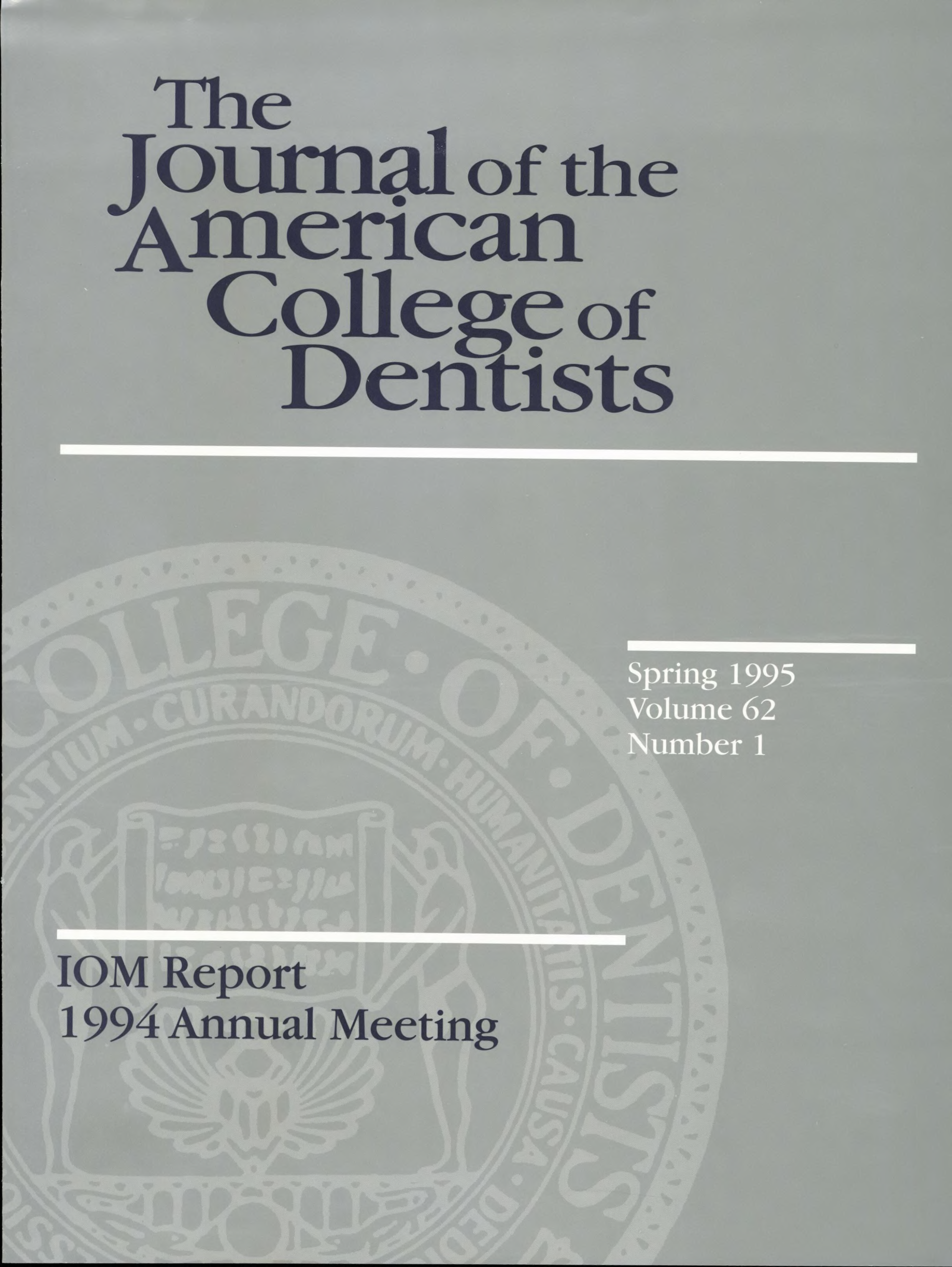 Gray JACD cover with a large, light gray ACD seal in the background