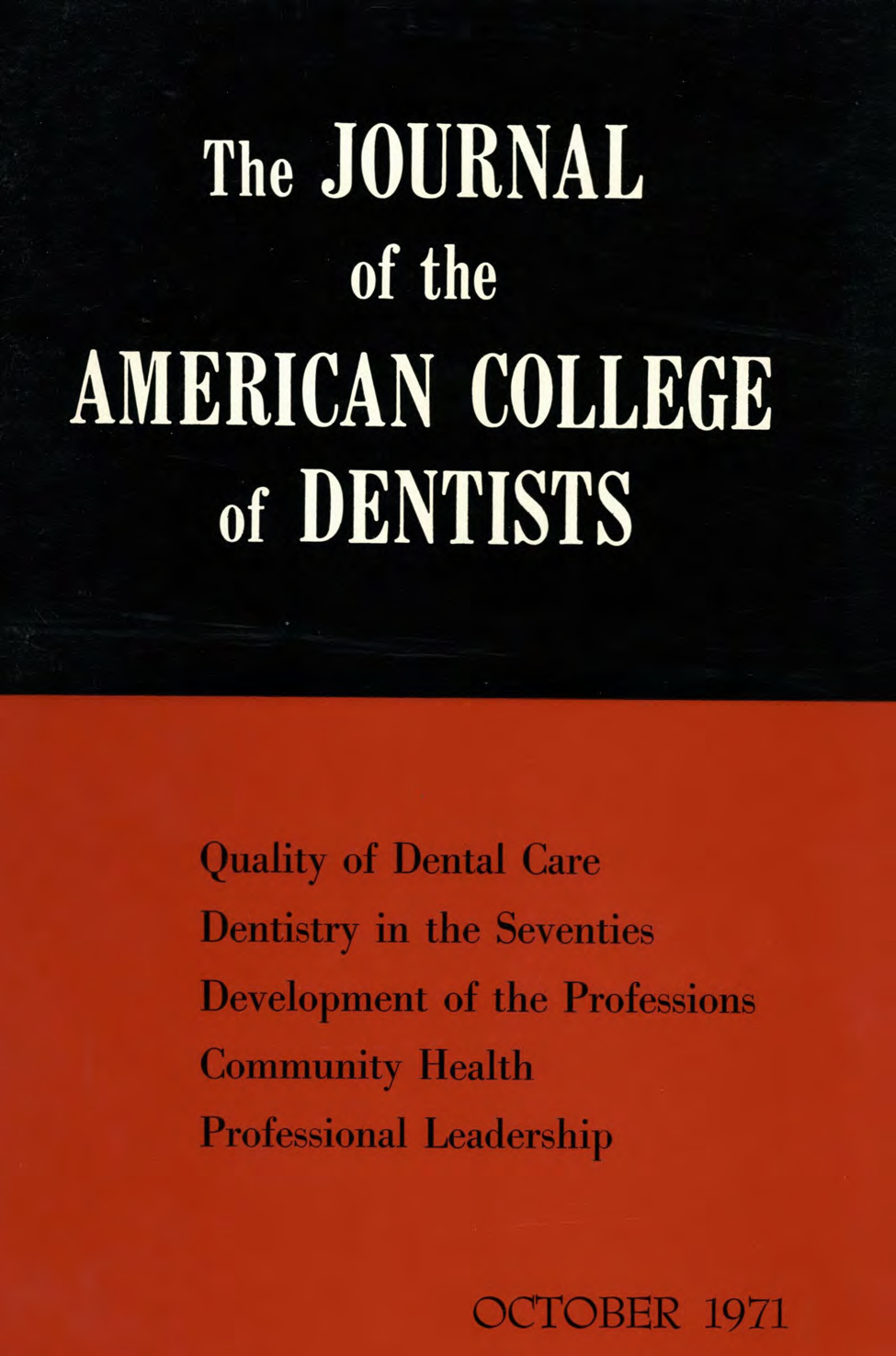 JACD cover split into two horizontally: the top block is black with the title, bottom is red with featured headlines