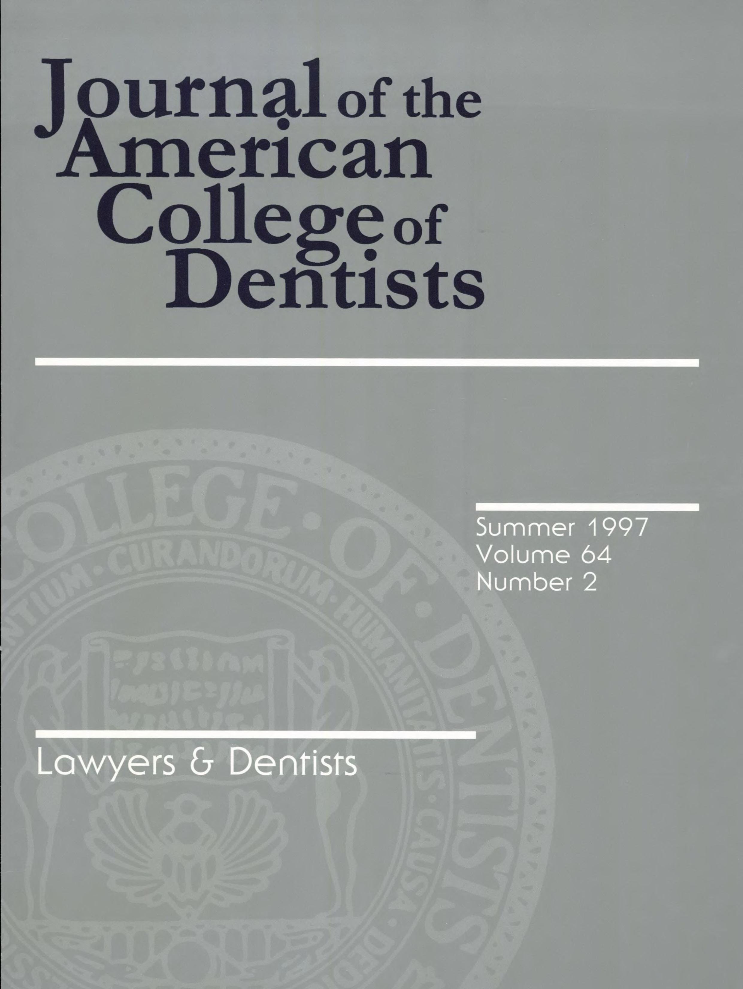 Dark gray JACD cover with a large, light gray ACD seal in the background