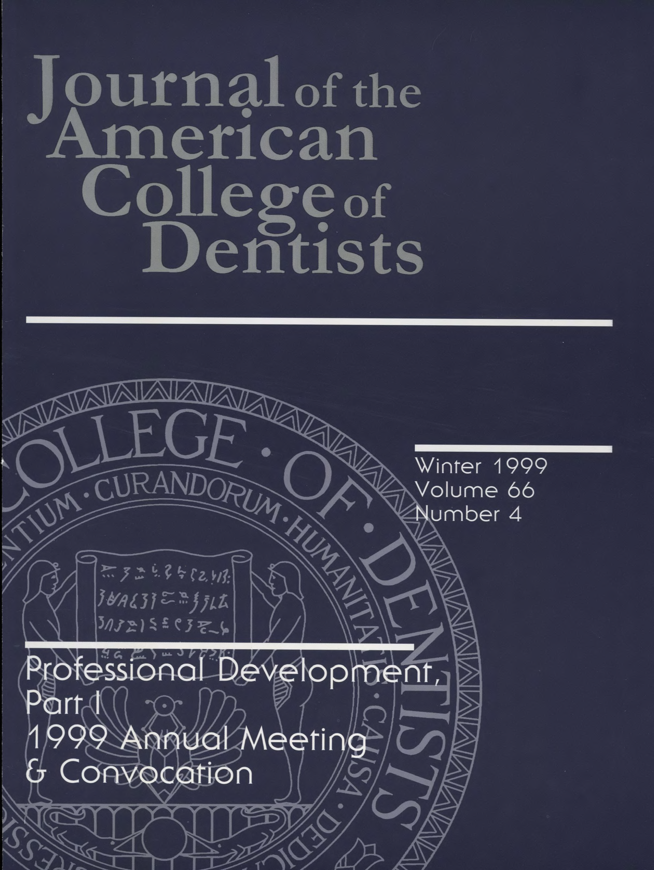 Dark blue JACD cover with a large, light blue ACD seal in the background