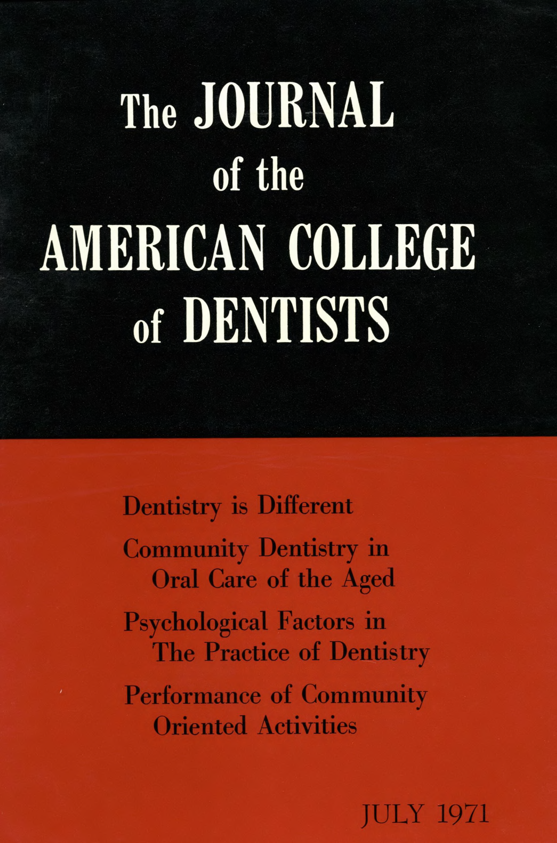 JACD cover split into two horizontally: the top block is black with the title, bottom is red with featured headlines